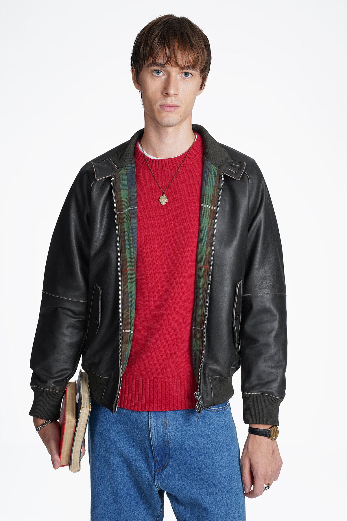 G9 LEATHER Faded black by Baracuta | Men | WP Store