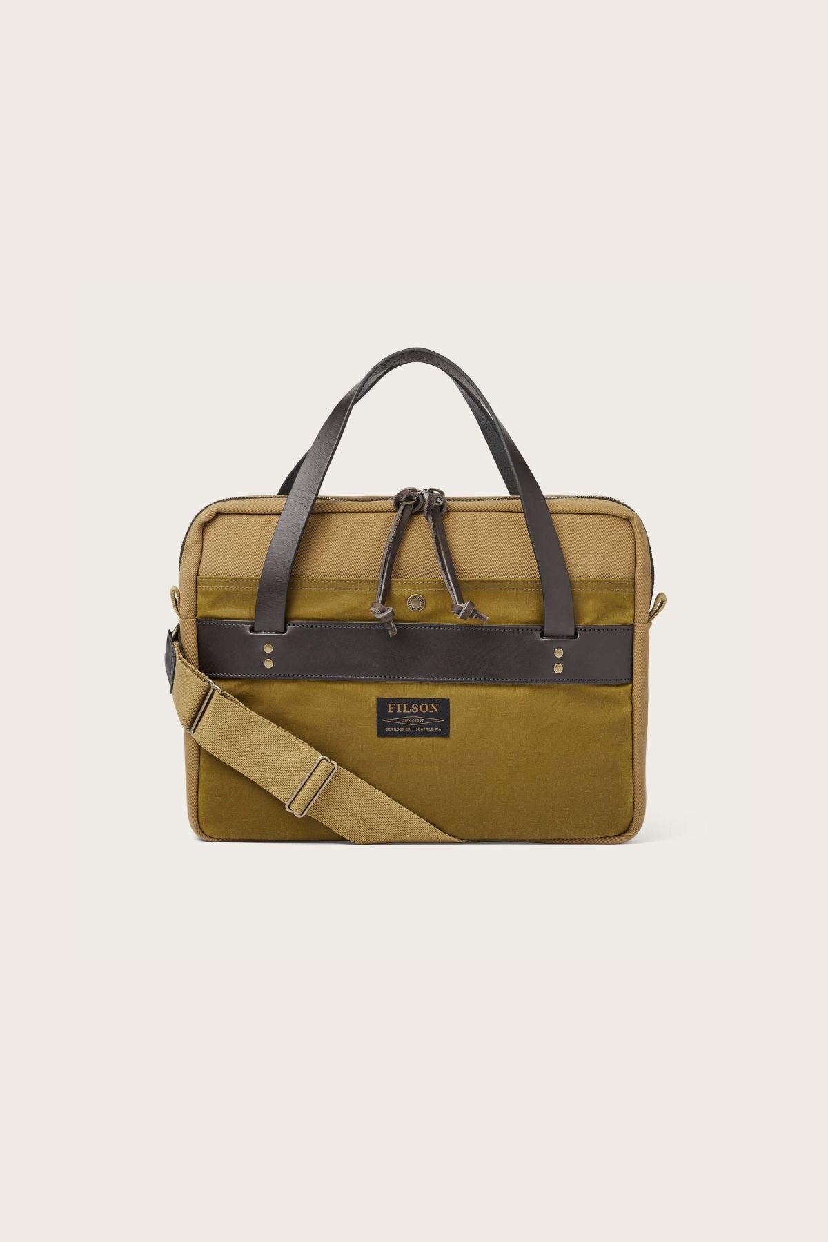 Rugged twill compact briefcase sale