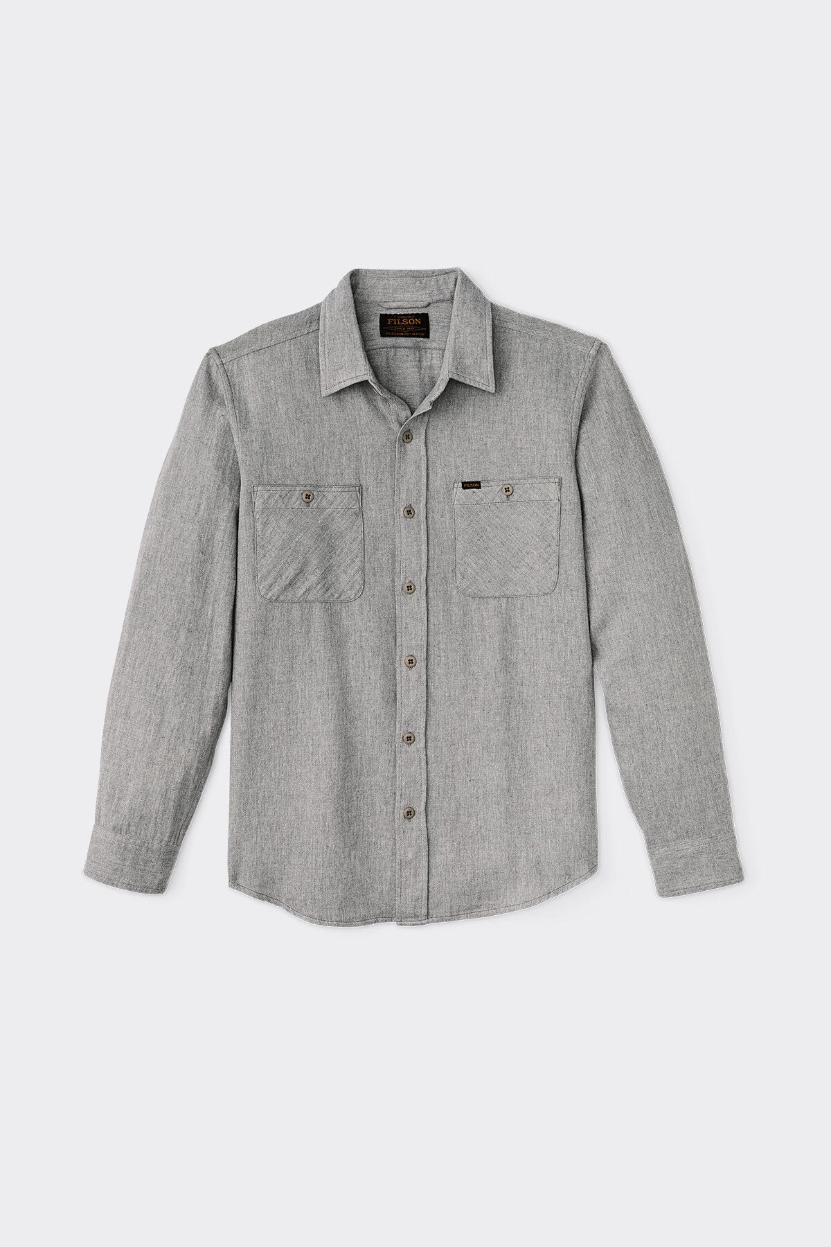 FILSON フランネルシャツジャケット グレー THE RANGELAND FLANNEL SHIRT Light heather gray by Filson Man | Men