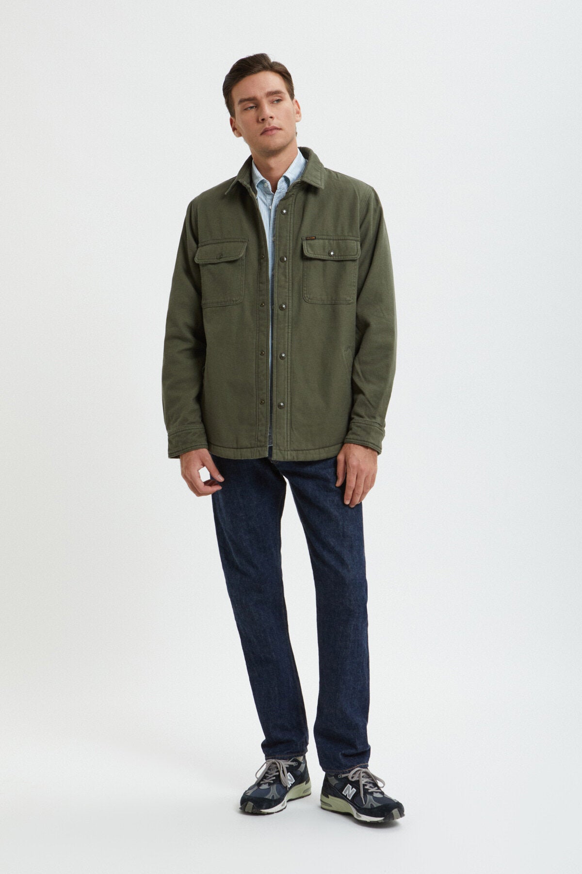 FLEECE-LINED JAC-SHIRT Service green by Filson Man | Men | WP Store