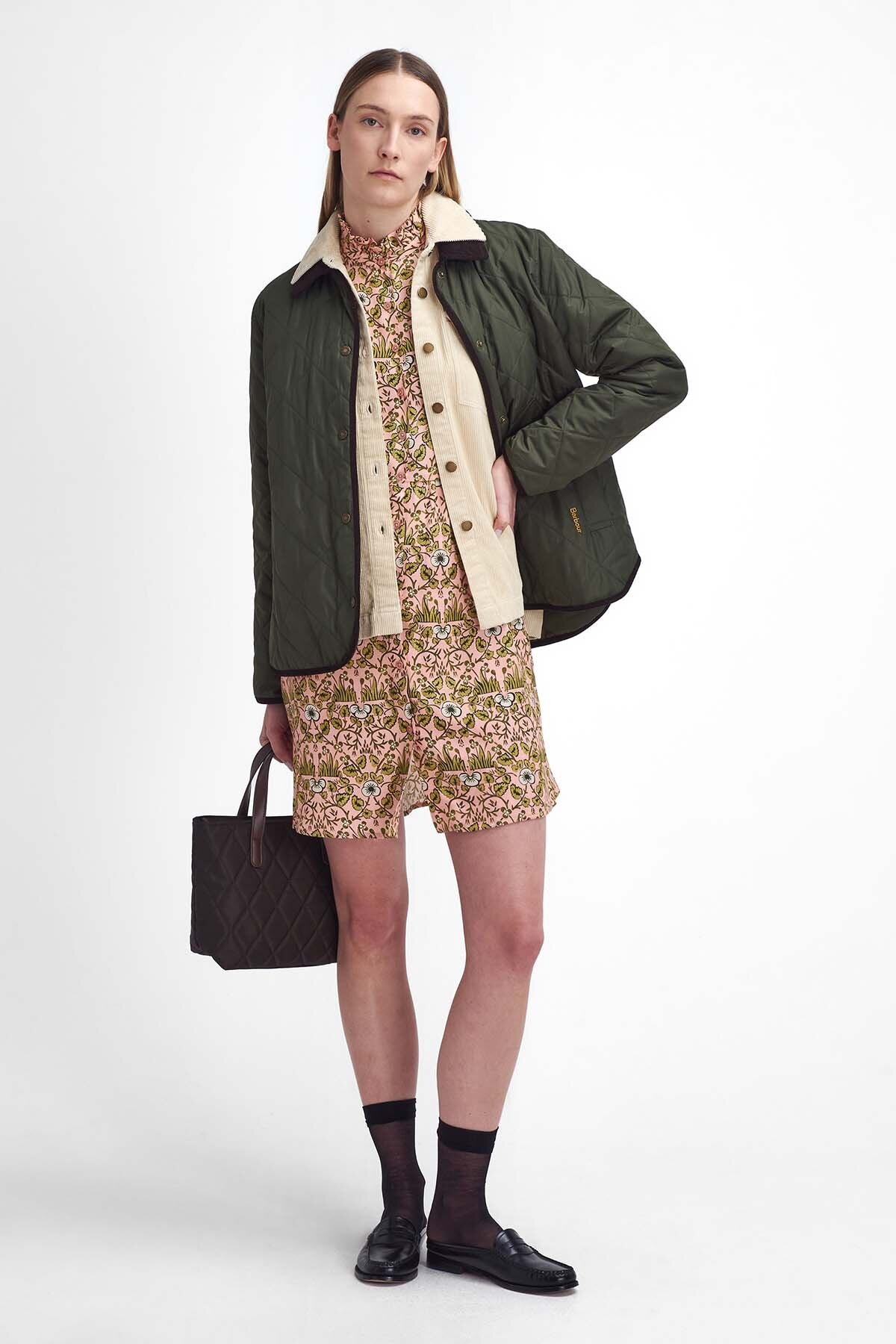 Isabella Quilted Jacket Olive/eyebright by Barbour Lady Women