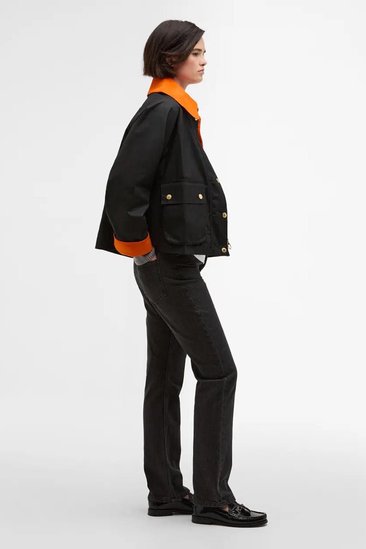 Barbour Icons Spey Waxed Jacket Black/classic by Barbour Lady