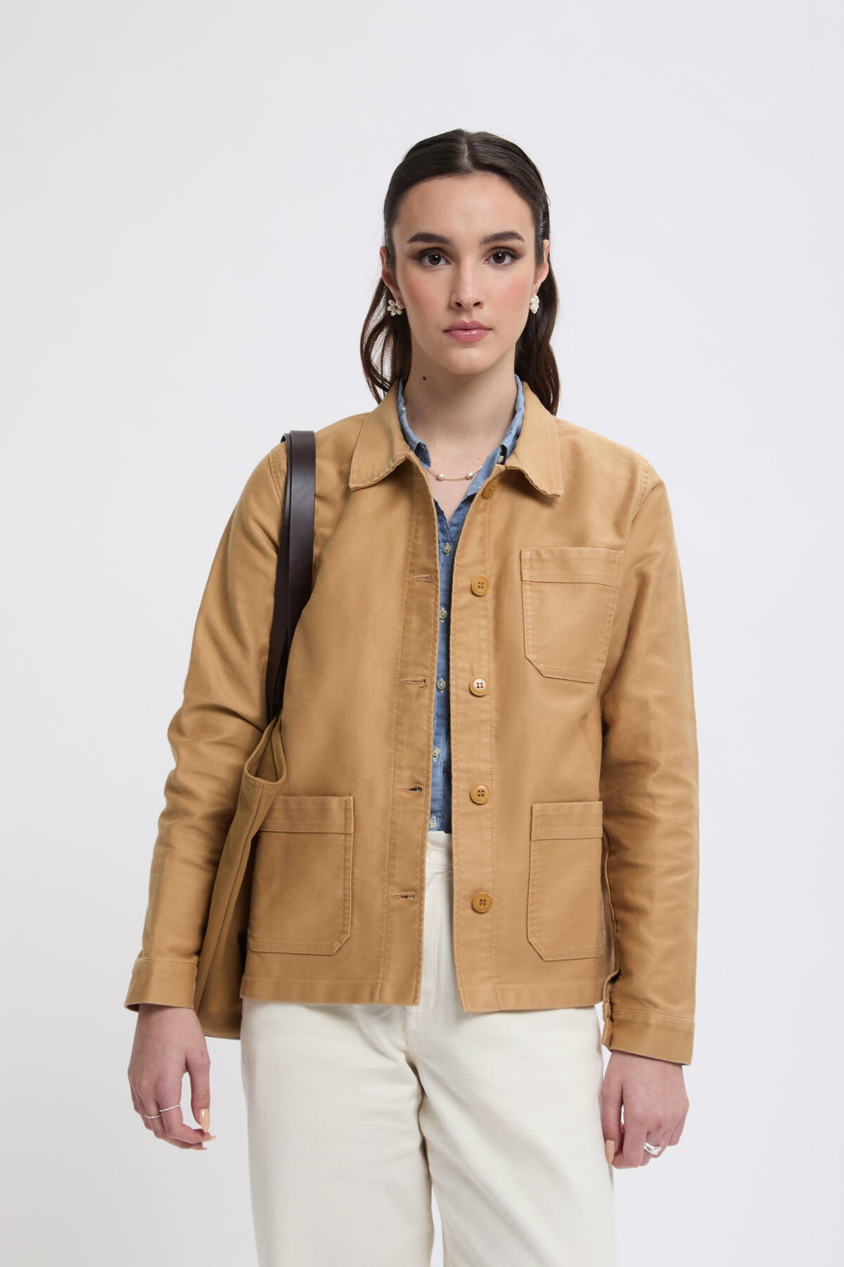 Moleskin Work Jacket Kraft by Le Mont Saint Michel | Women | WP Store