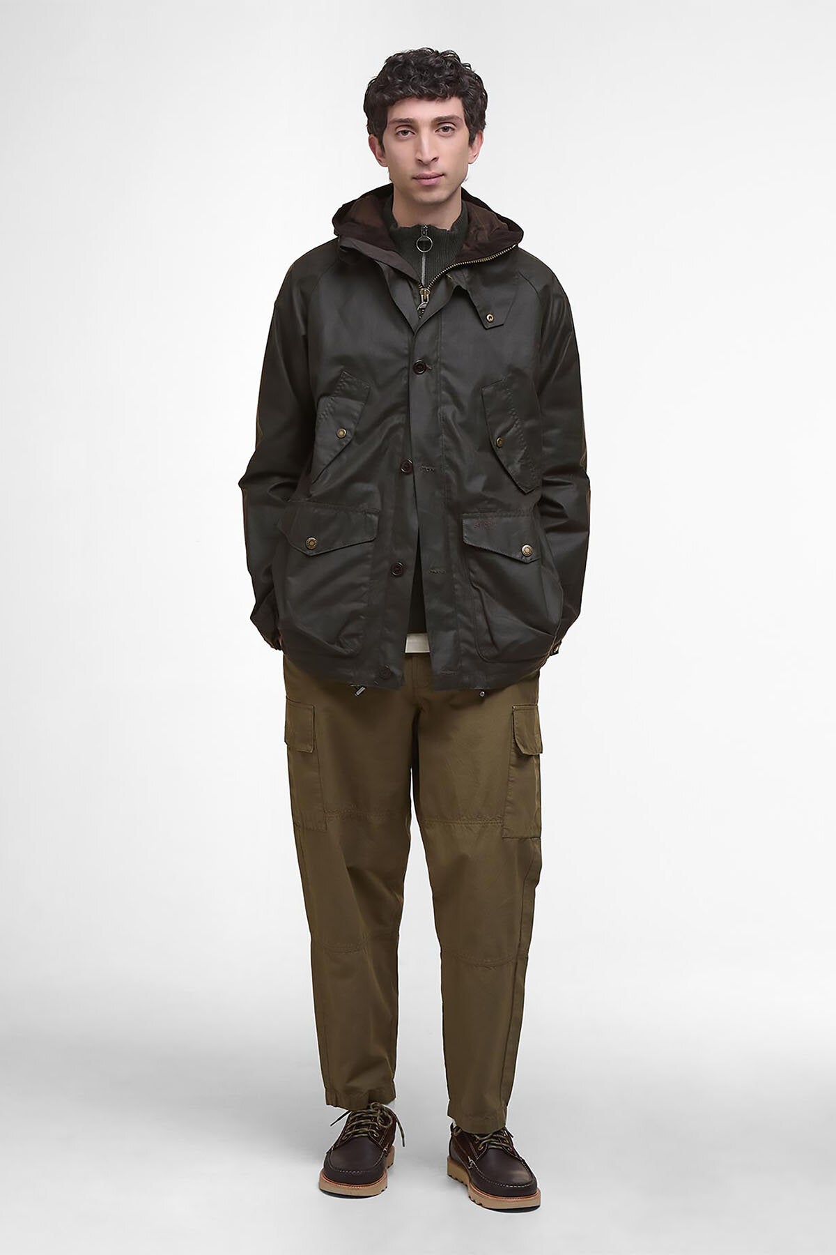 Barbour Re-Engineered Endurance Mountain Waxed Parka Olive by