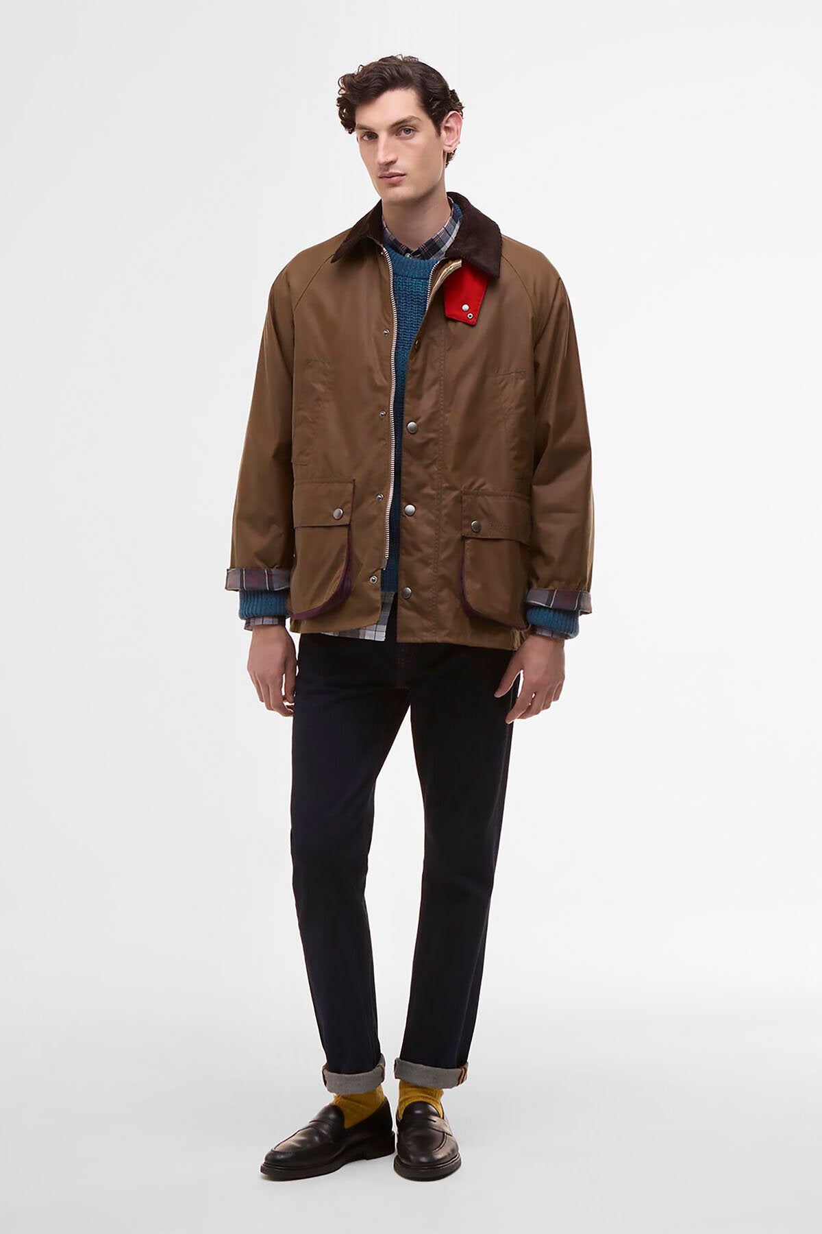 Paul Smith loves Barbour Oversized Bedale Waxed Jacket Tan by