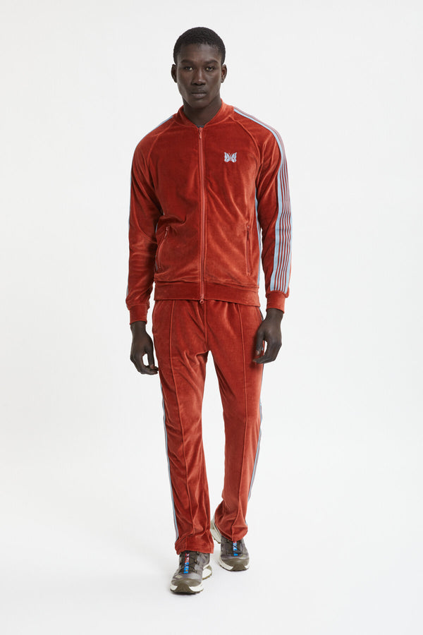 Narrow Velour Track Trousers