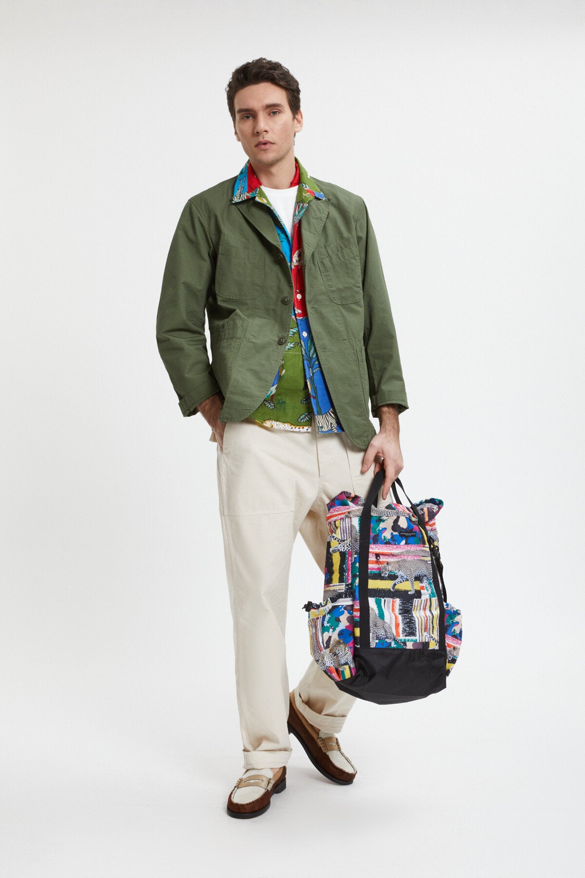 Bedford Jacket Olive cotton ripstop by Eg | Men | WP Store