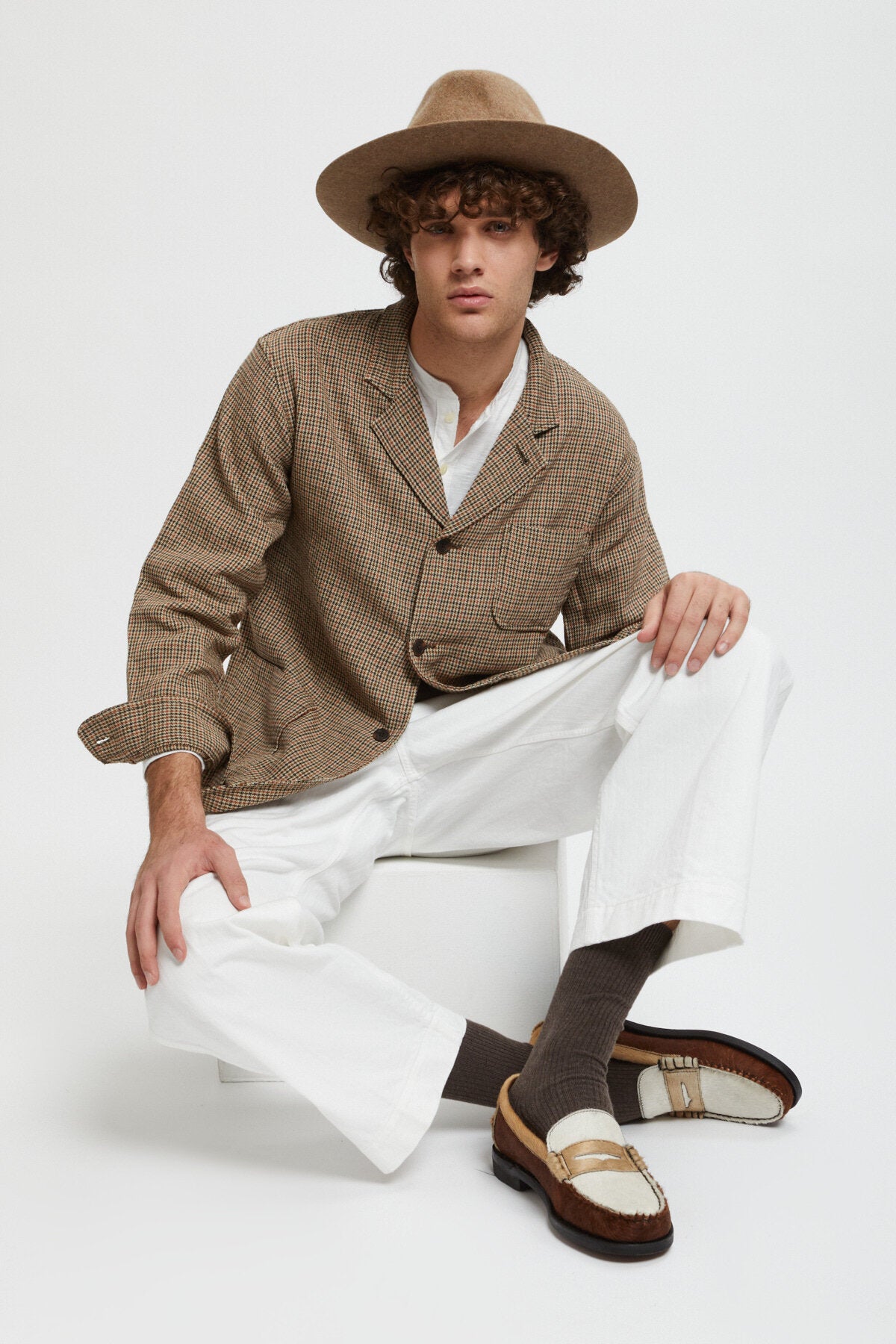 MIL Trousers Herringbone White by Beams | Men | WP Store