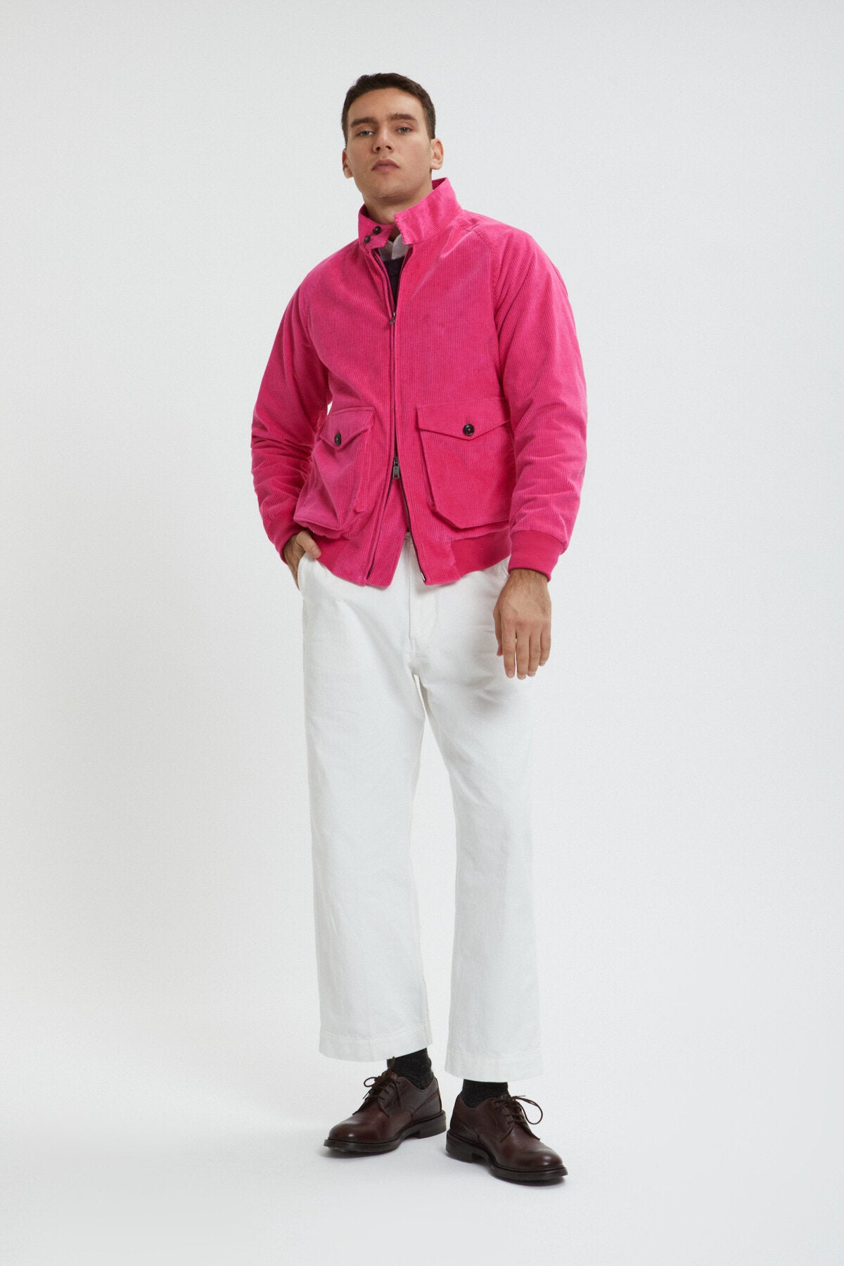 Unpadded Corduroy G9 Pocket Fuchsia by Baracuta | Men | WP Store