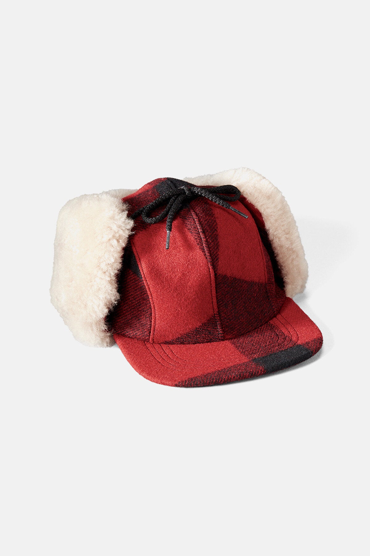 DOUBLE MACKINAW WOOL CAP Red black plaid birc by Filson Man Men