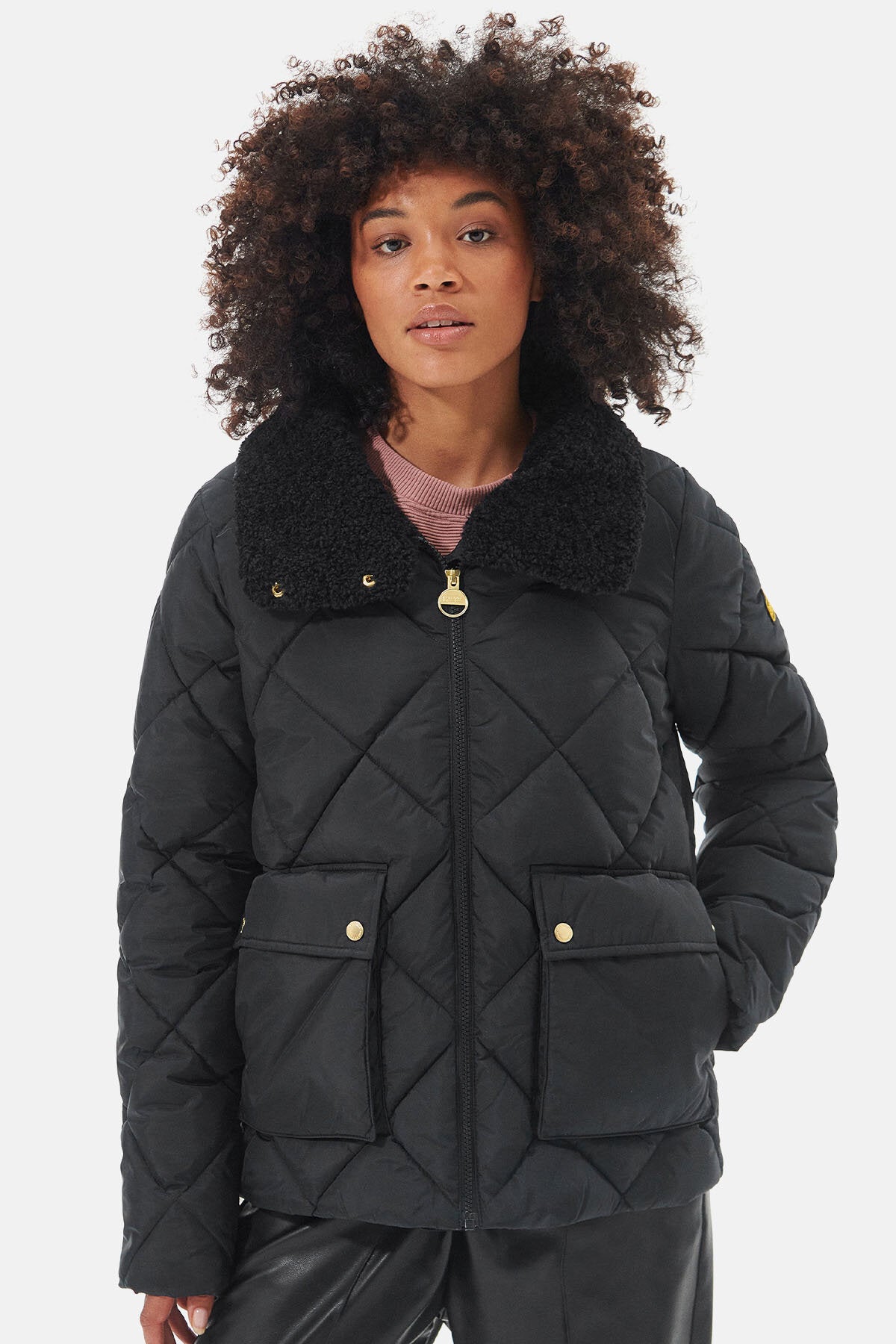 Barbour womens black quilted jacket online