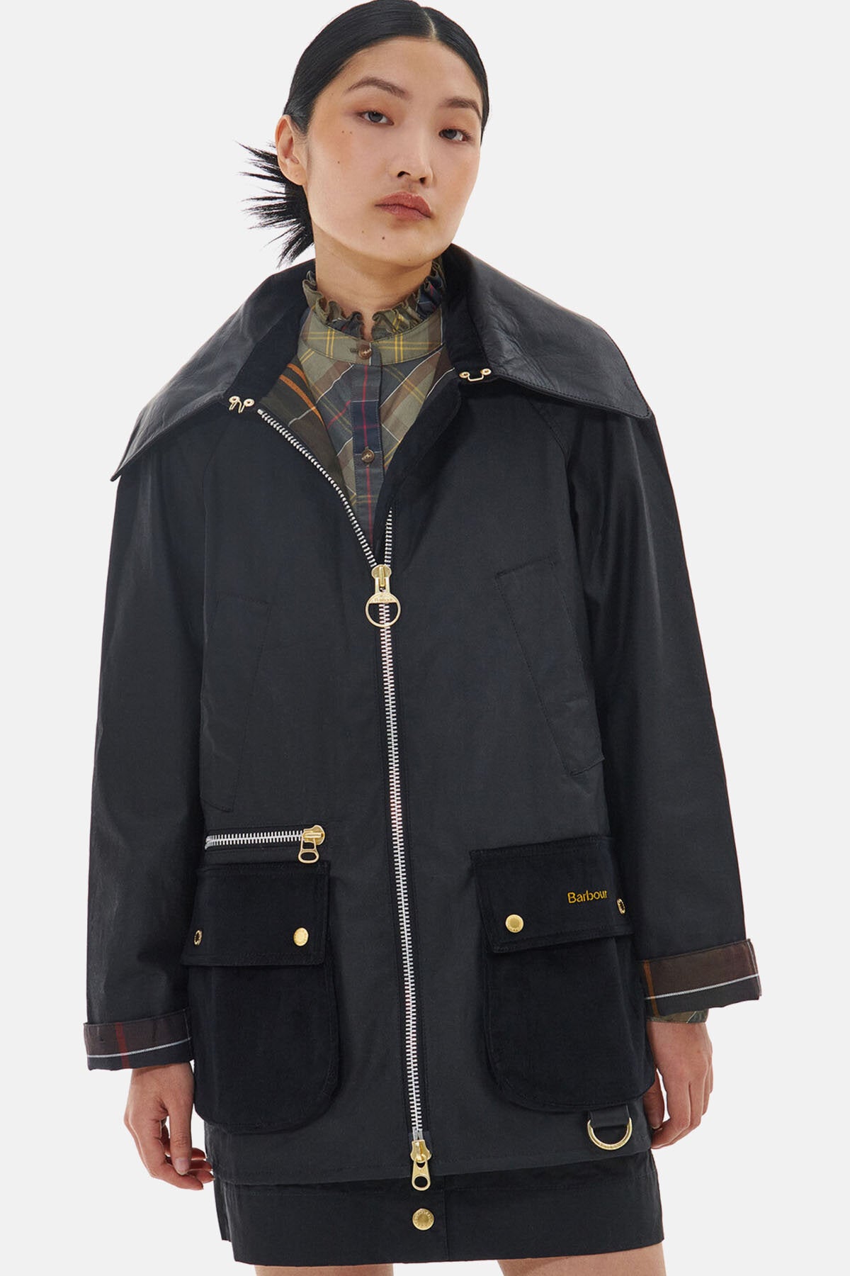 Premium Gunnerside Wax Jacket Black/classic by Barbour Lady