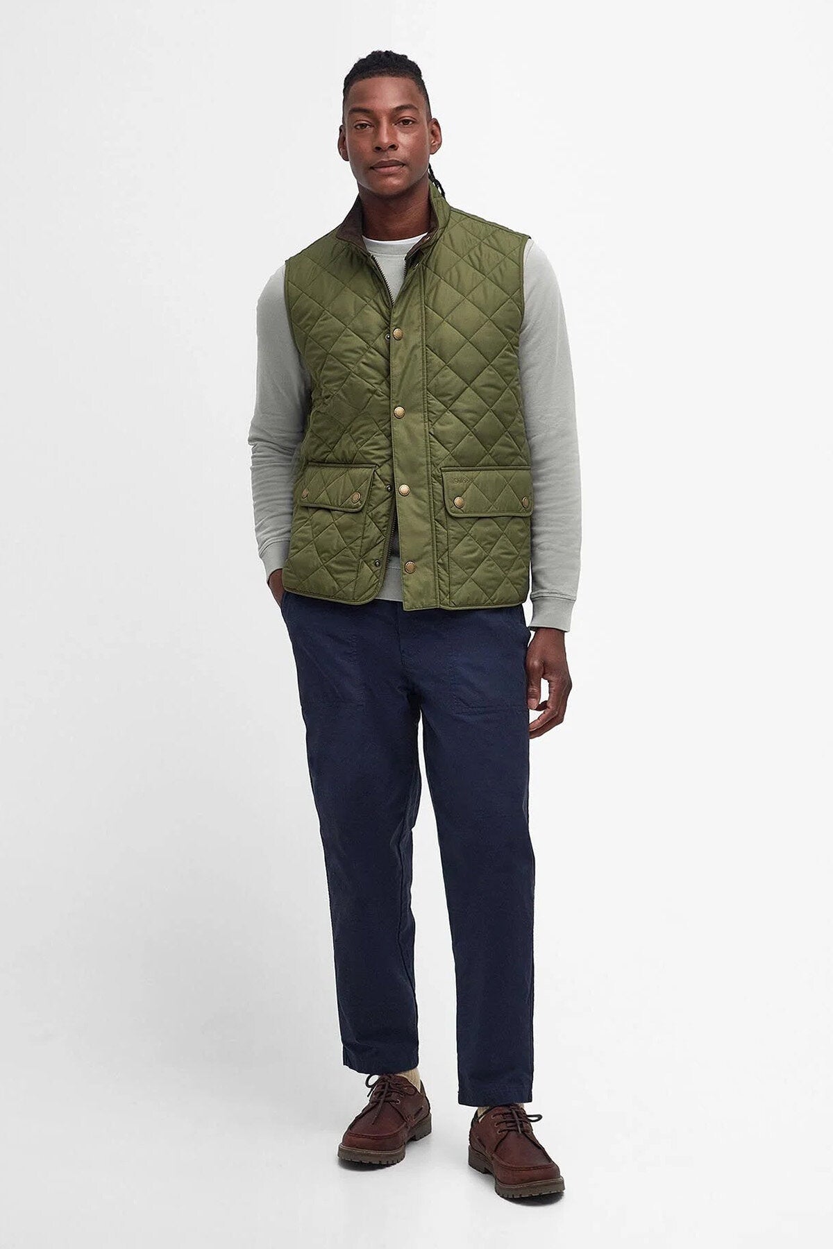 Lowerdale Gilet Dark moss by Barbour Men WP Store