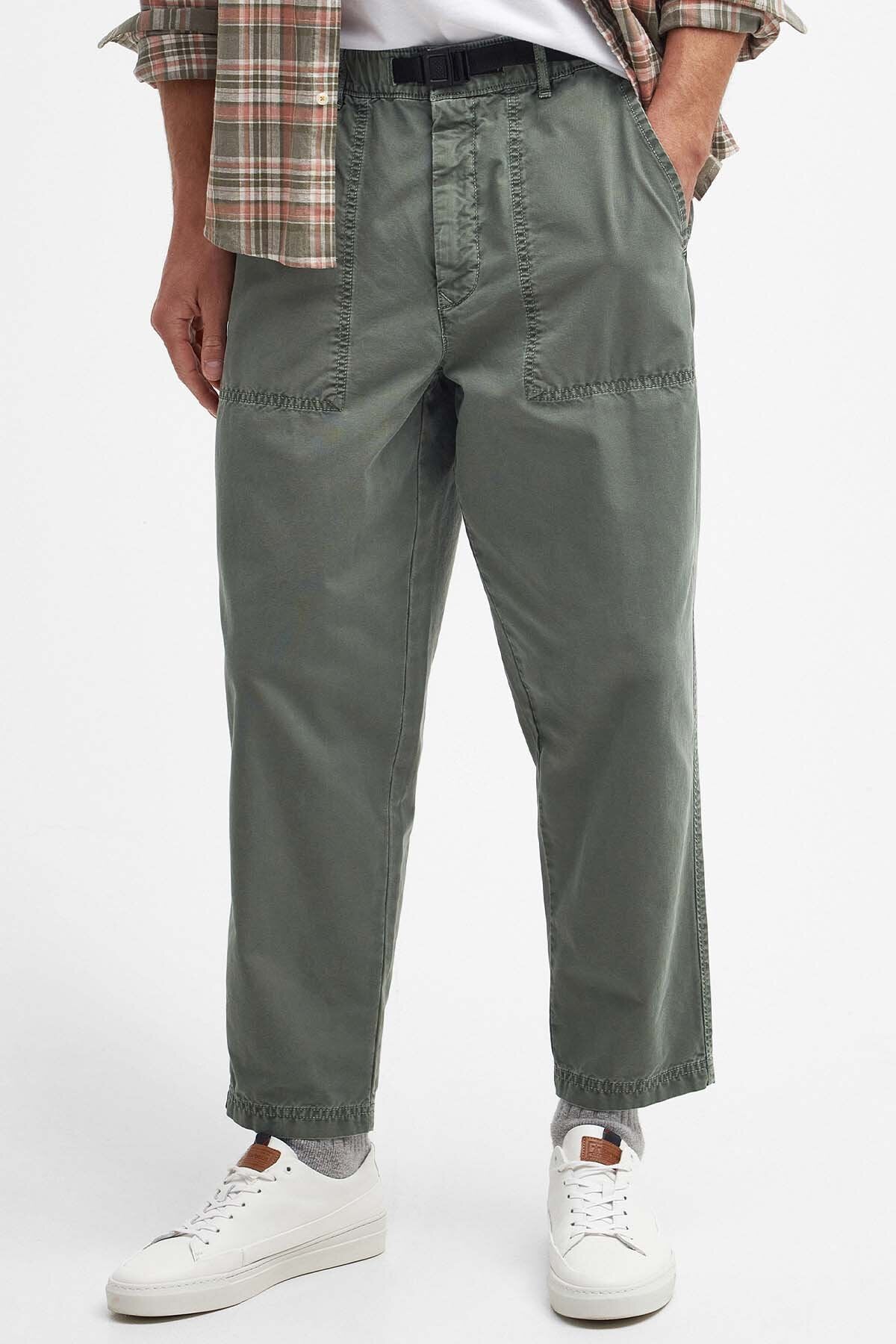 Grindle Straight Leg Trousers Agave green by Barbour Men WP Store