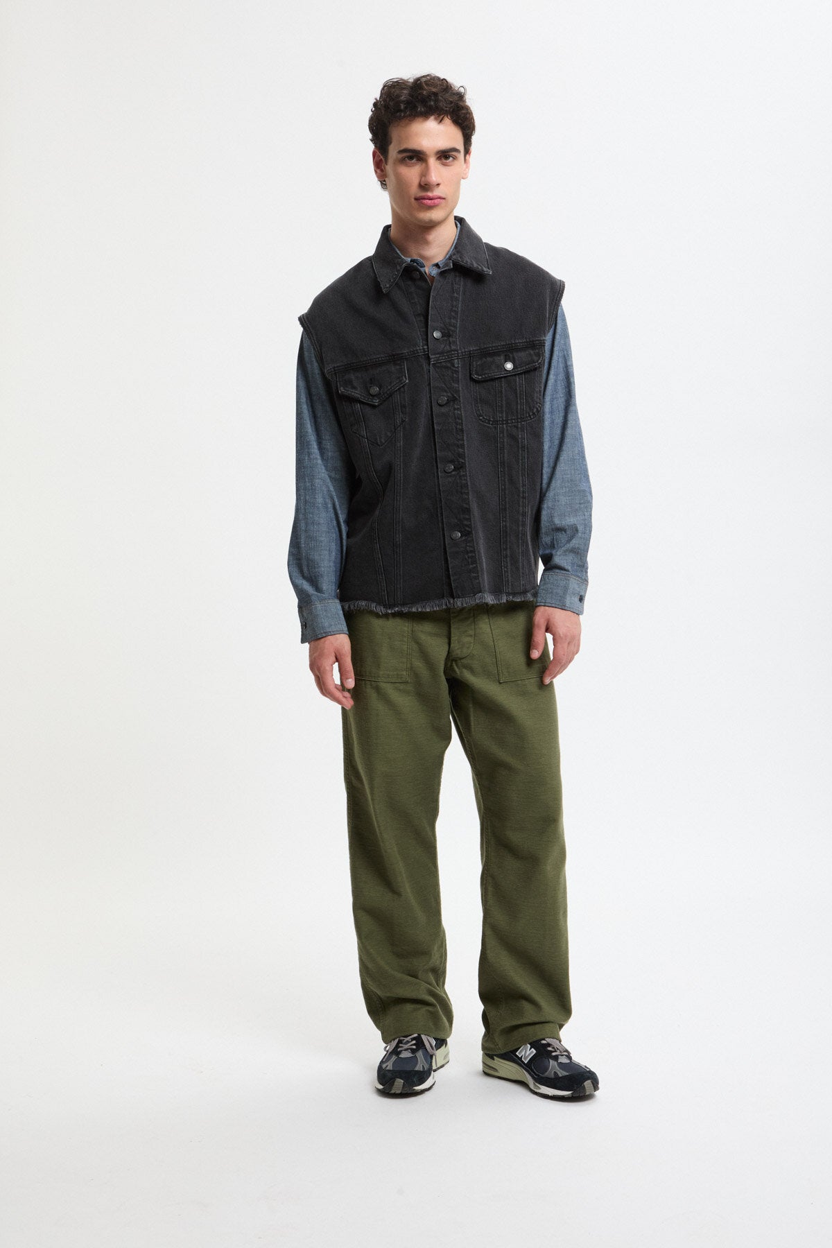Vintage Fit Fatigue Pants Dark olive by Orslow | Unisex | WP Store