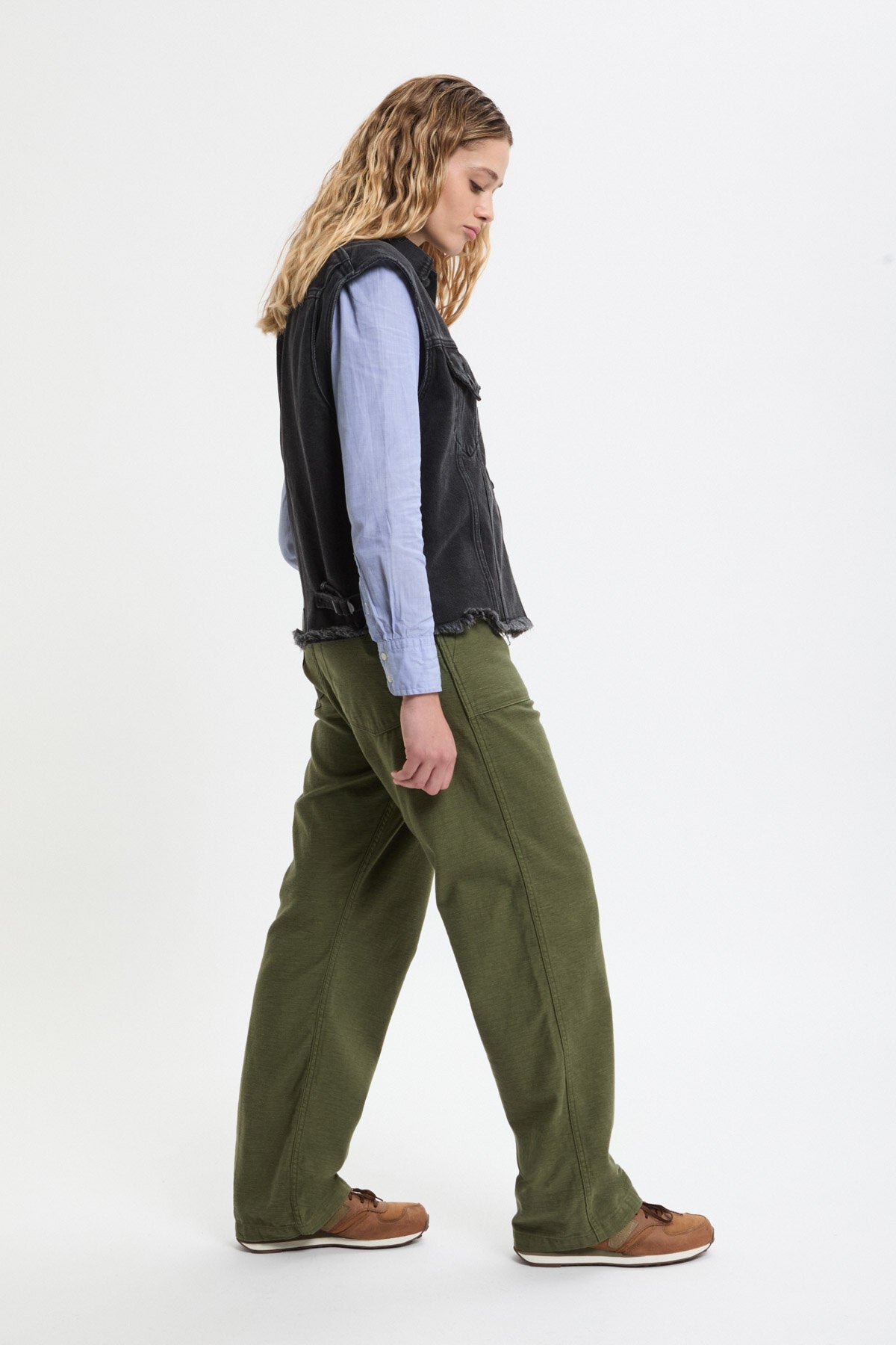 Vintage Fit Fatigue Pants Dark olive by Orslow | Unisex | WP Store