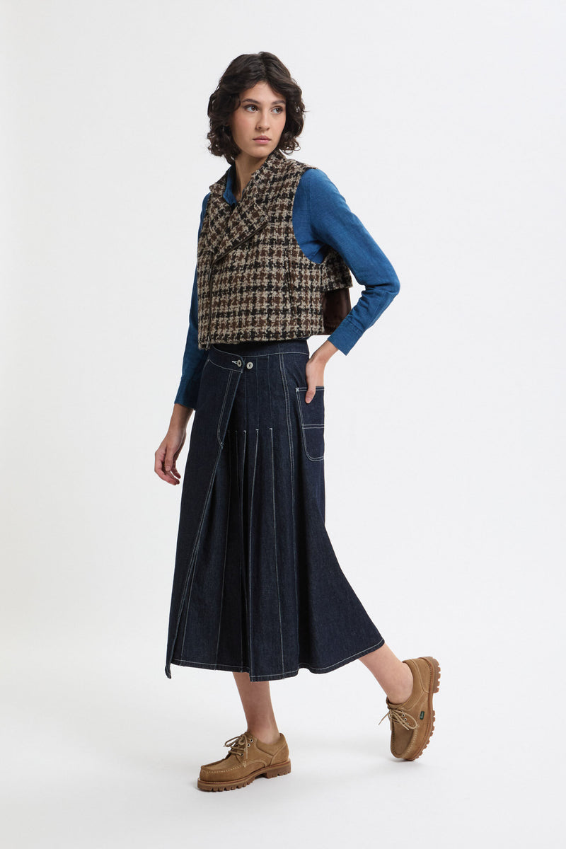 Wraped Pleated Skirt