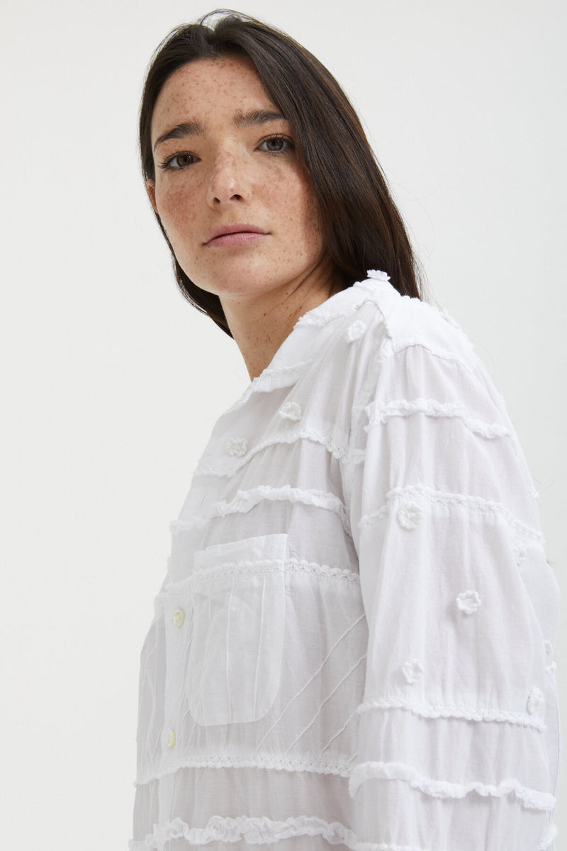 Long shirt with embroidery