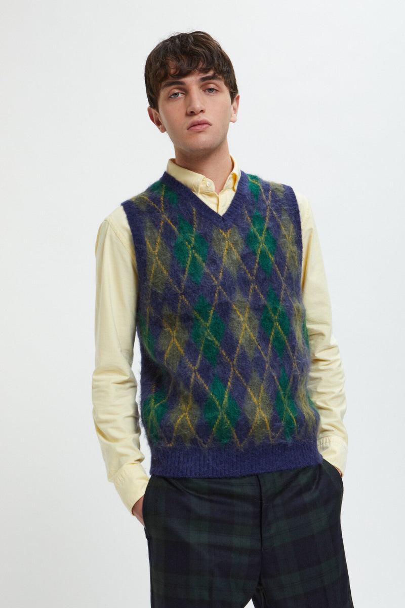 Gilet Argyle in Mohair