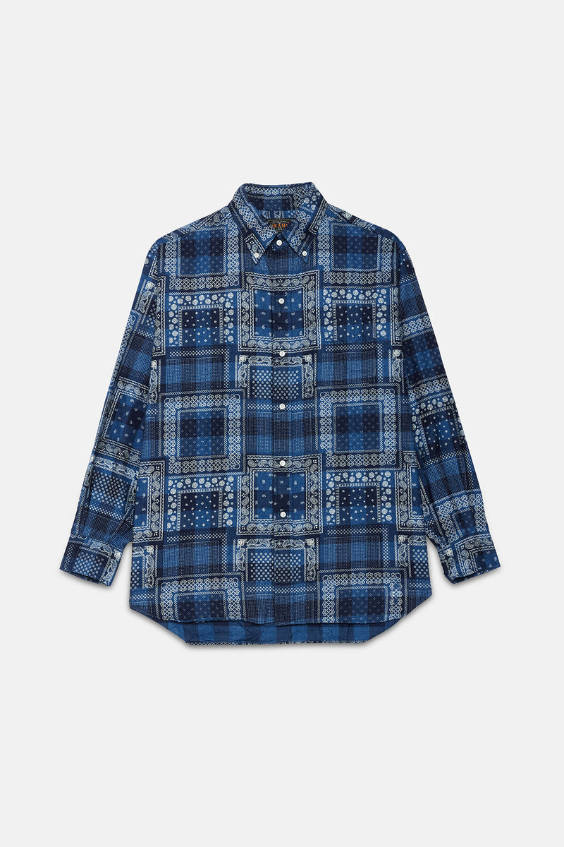 Bd Indigo Plaid Discharge Prin