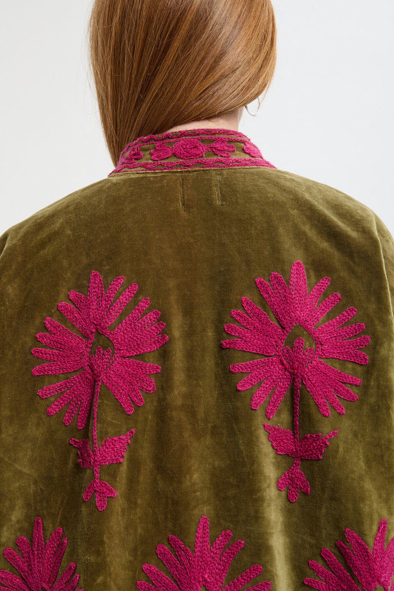 Long Velvet Kimono