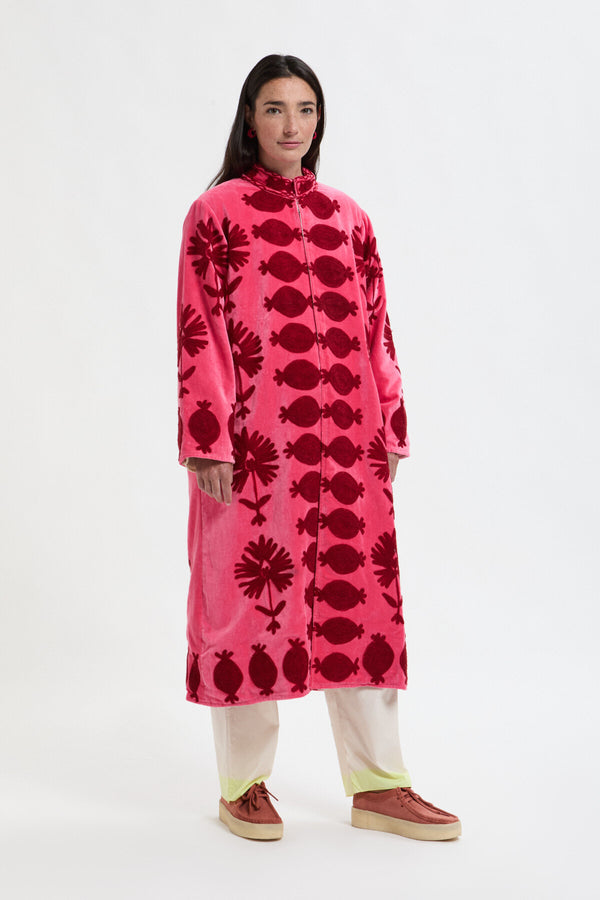 Long Velvet Embroidery Jacket