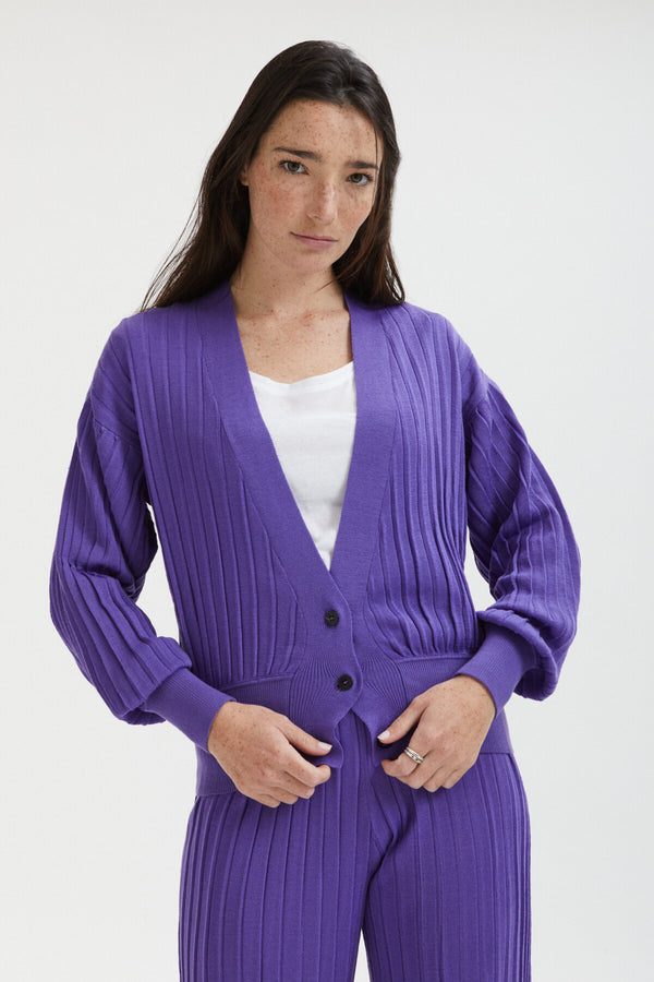 Pleated Cardigan