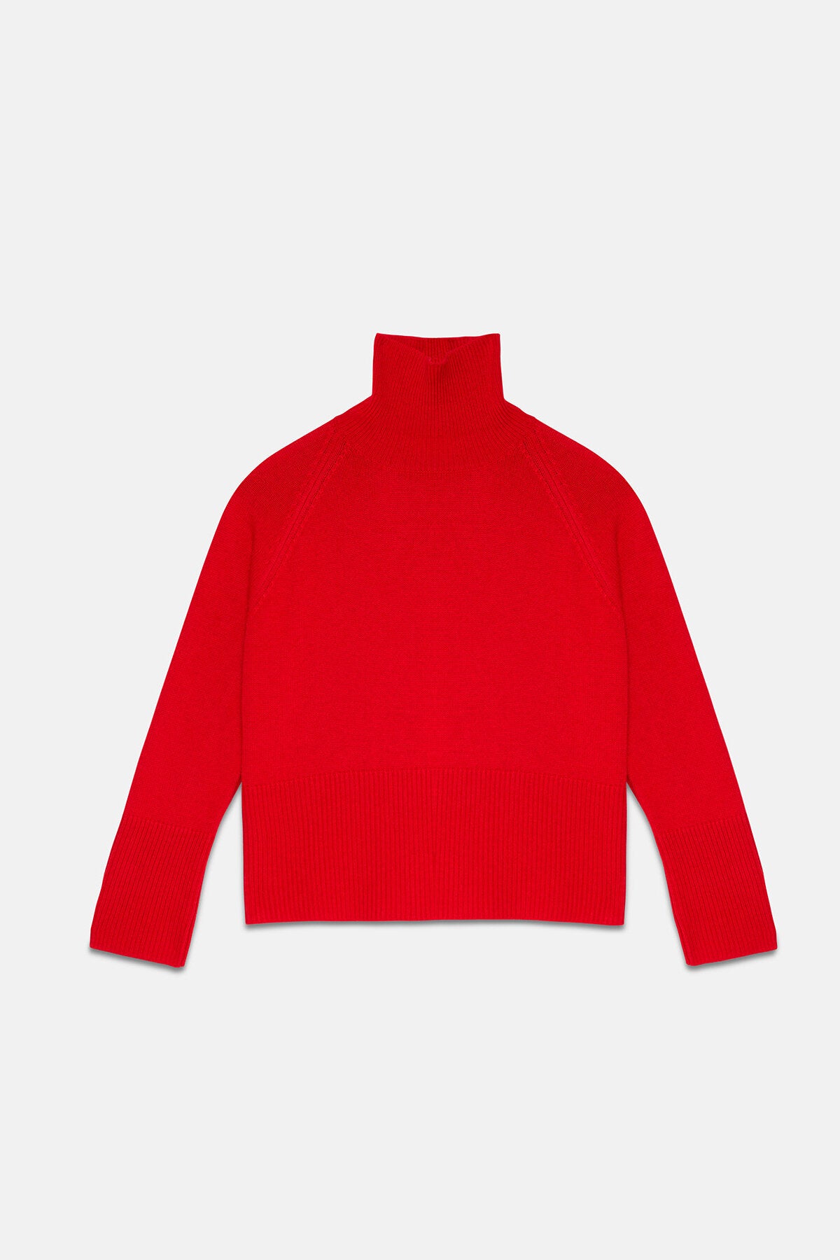 Bright red turtleneck sweater best sale