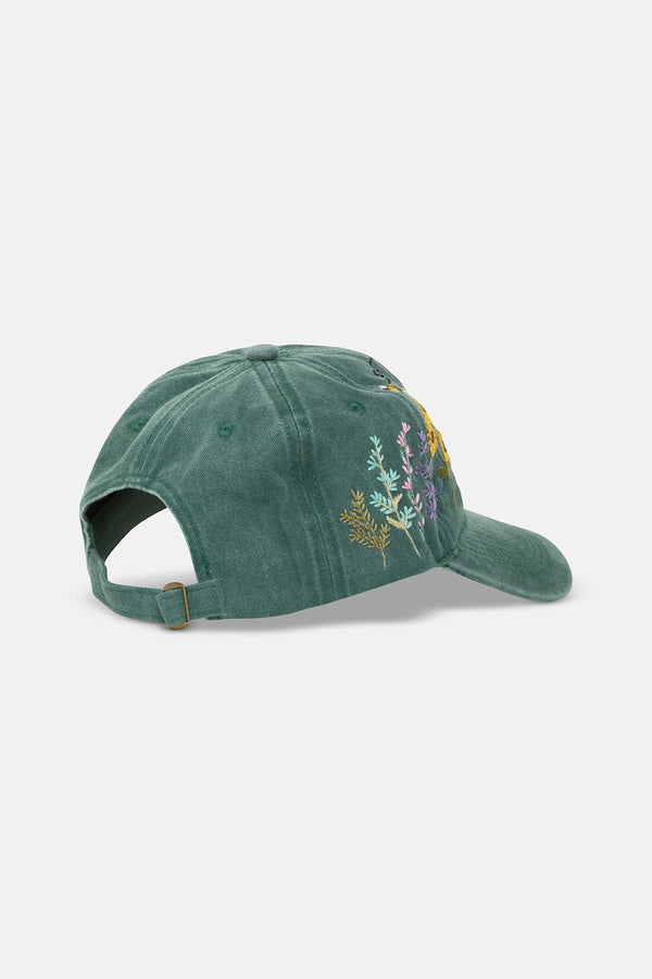 Cappellino da baseball con fiori