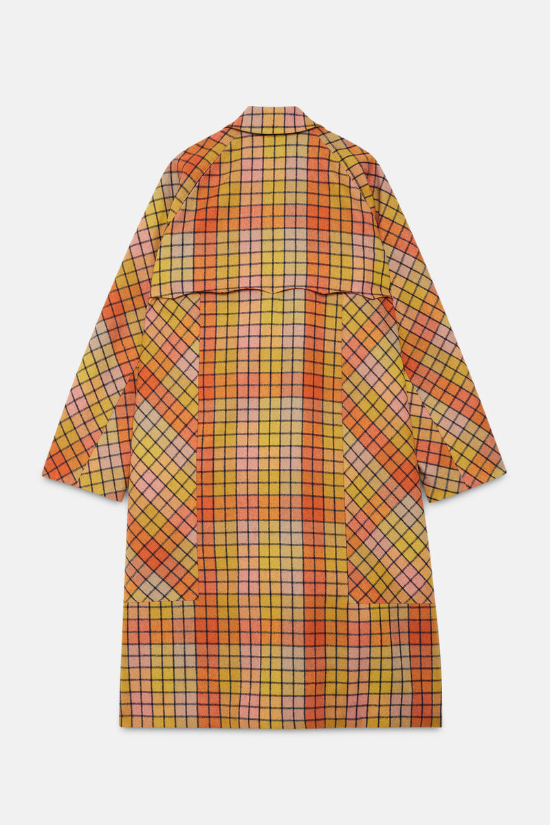 Women's Check Wool Coat