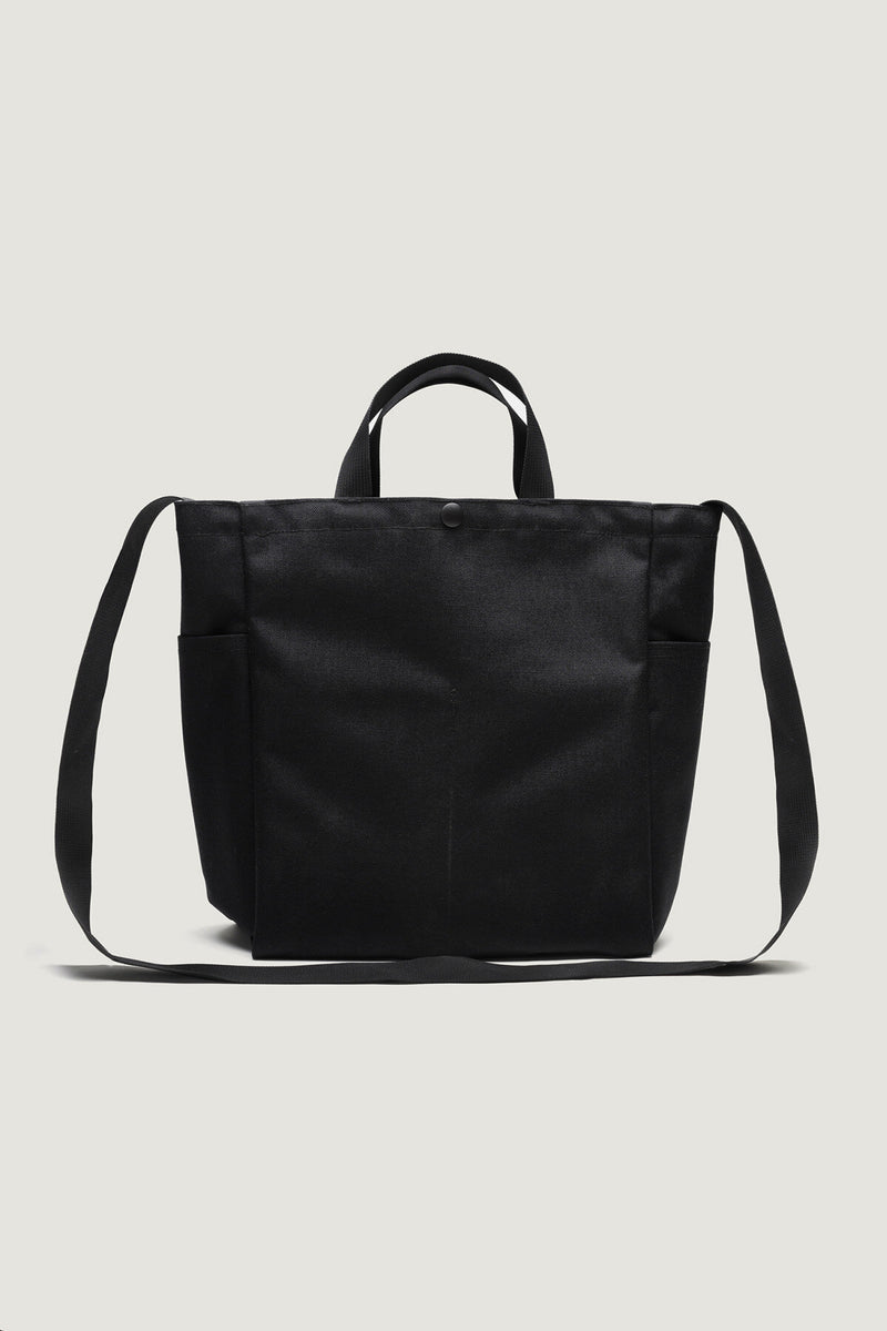 Multi-Pocket Bag Medium Black Nylon Canvas
