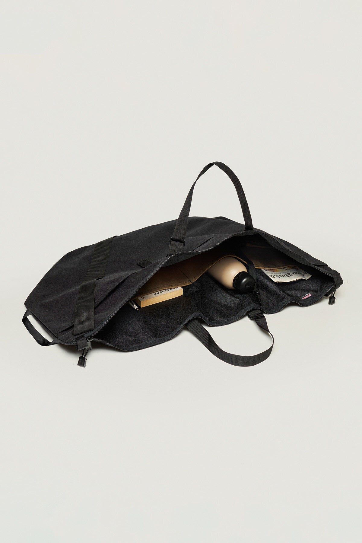 Traveler Duffle Large Bag Black Nylon Canvas Black by