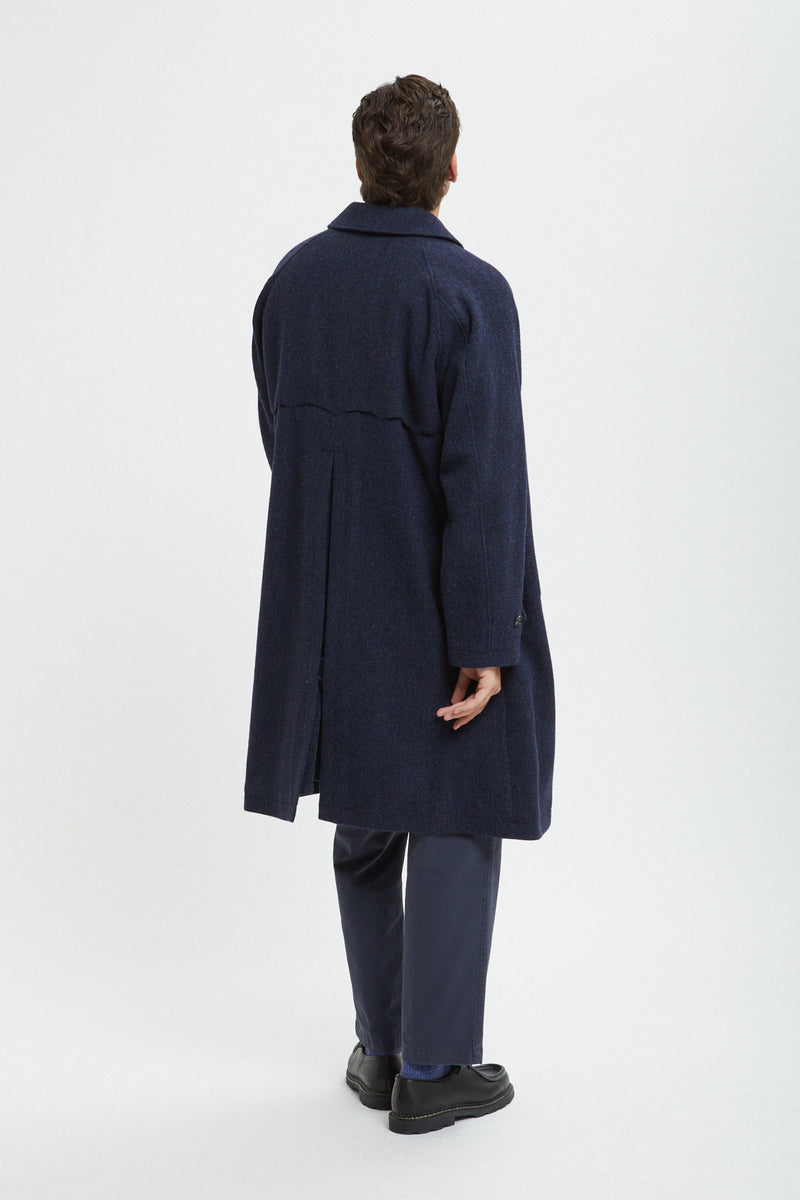 Pattern Wool Raglan Coat