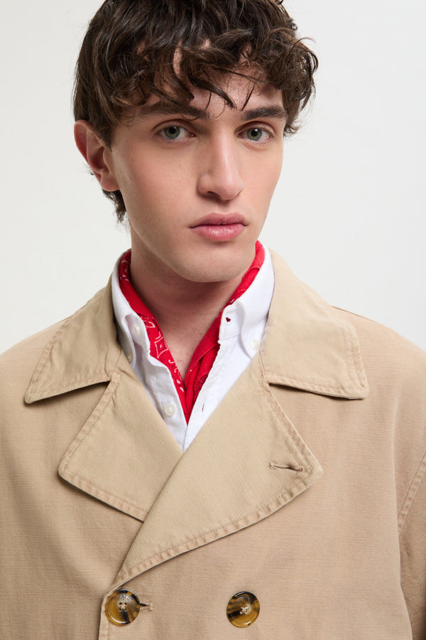 Canvas Garment Dyed Peacoat