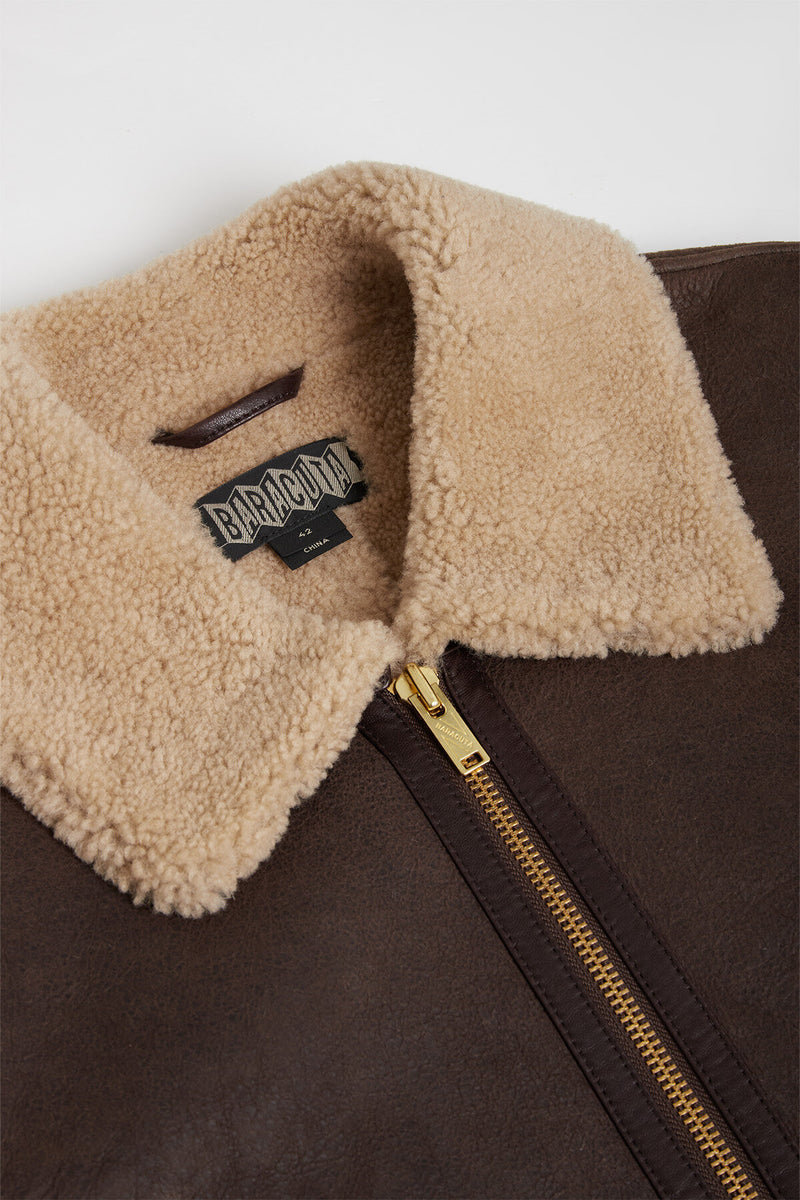 Giacca da aviatore in shearling