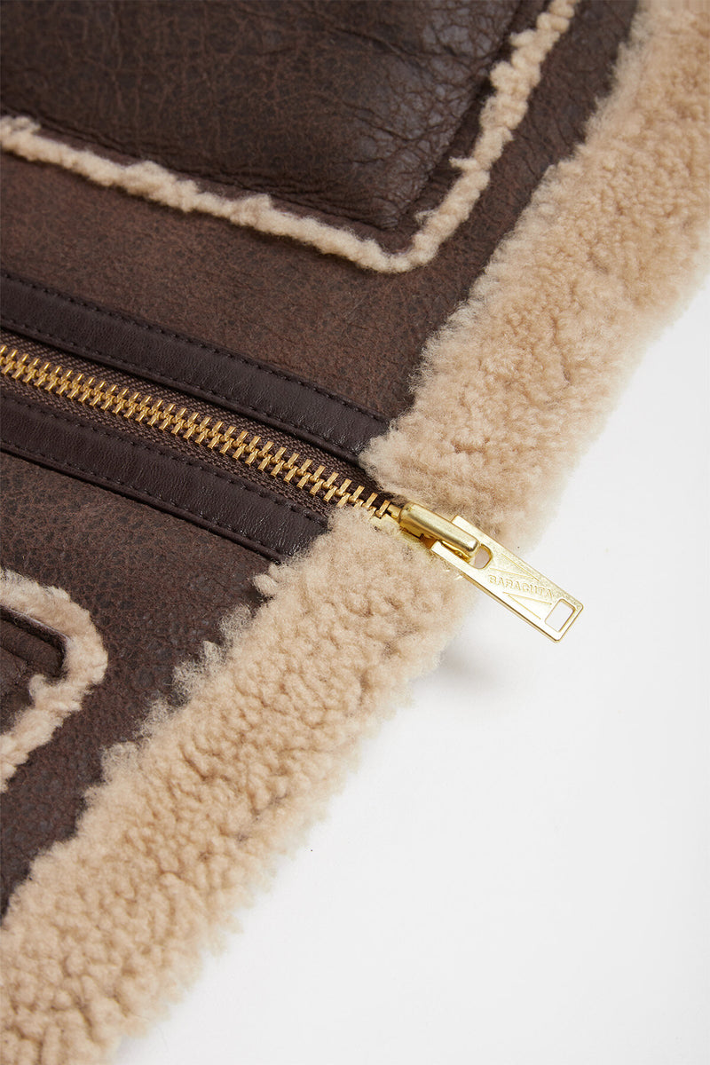 Giacca da aviatore in shearling