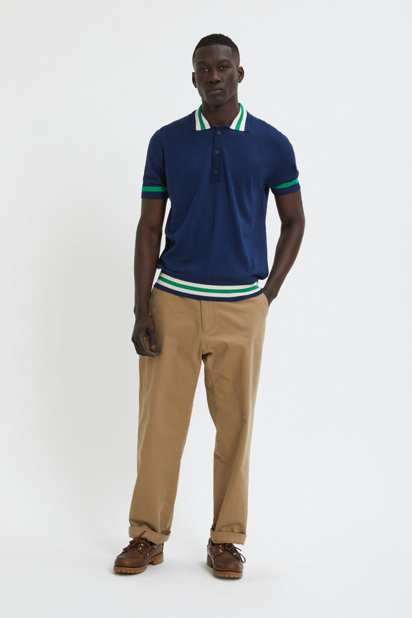 Contrast Stripes Polo