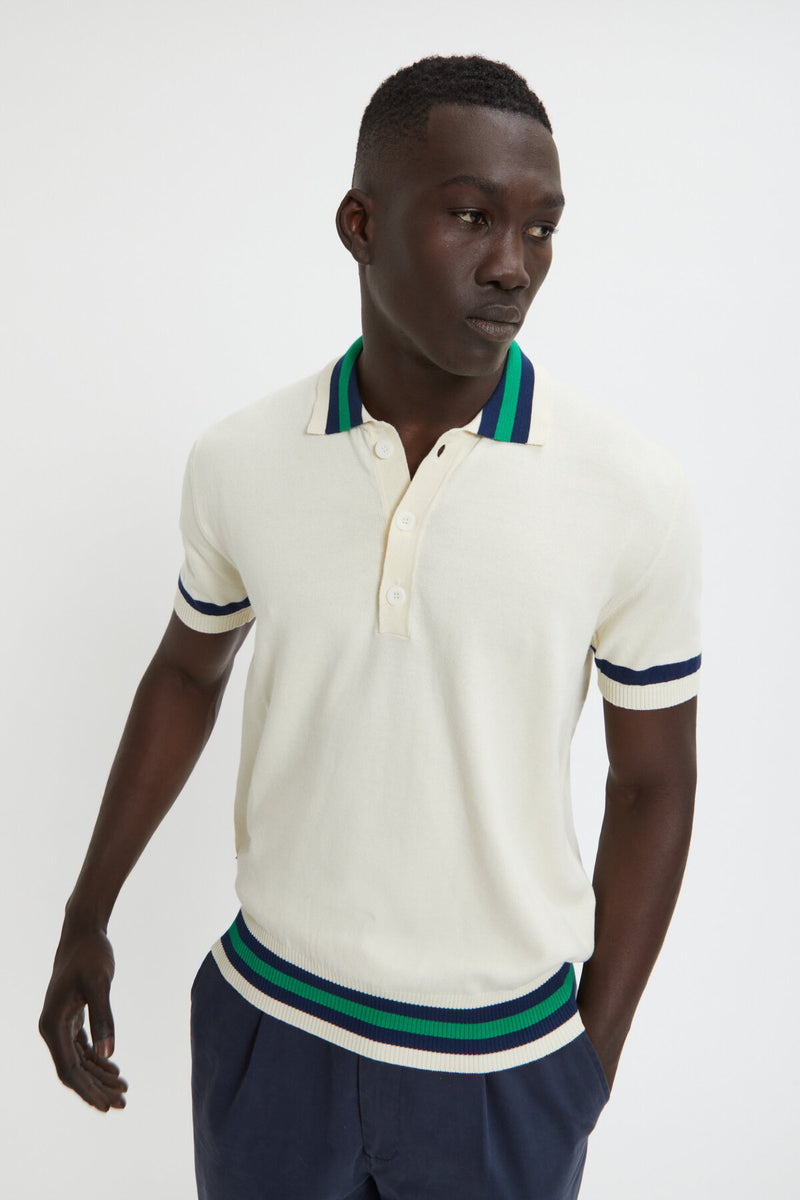 Contrast Stripes Polo