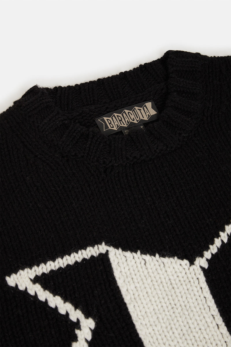 MAGLIA GIROCOLLO CON LOGO A FISARMONICA