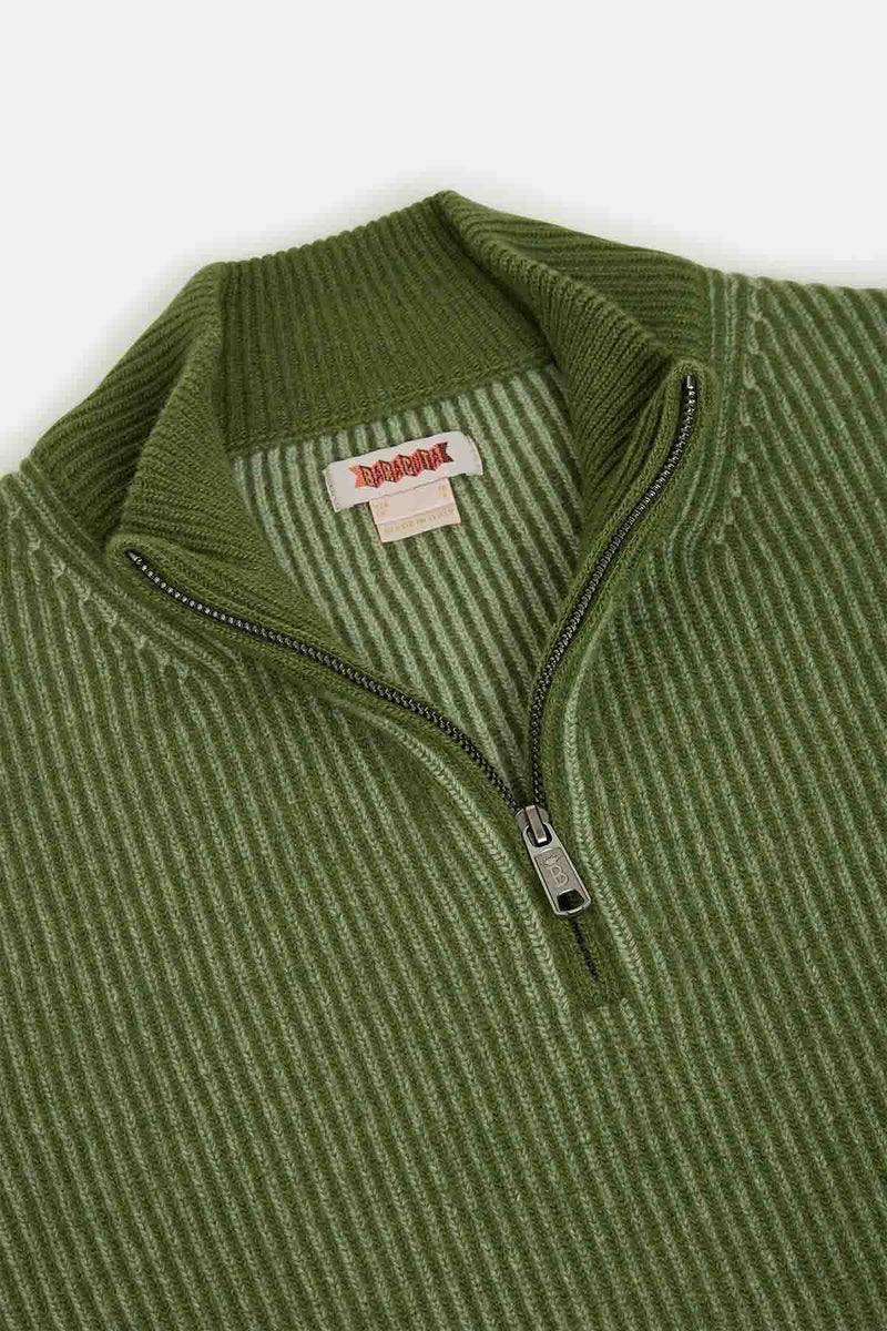 HALF-ZIP MOCK NECK JUMPER