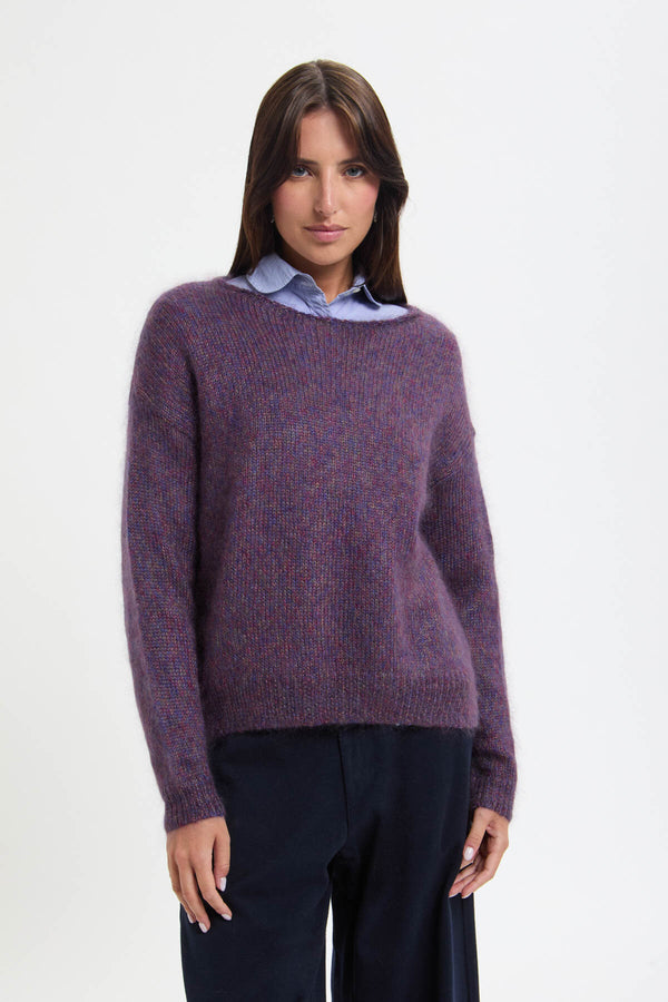 Mohair Silk Side Slit Pullover