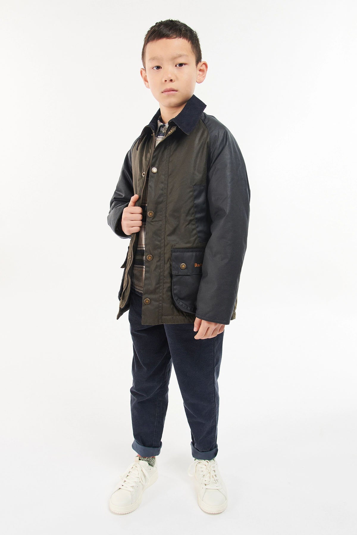 Boys Winter Patch Bedale Wax Olive by Barbour Kid | Boy | WP Store