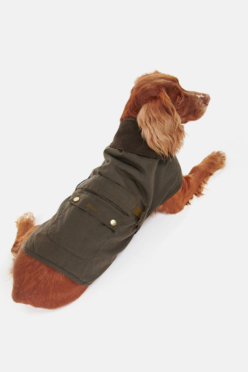 in Wax Dog Coat Olive by Barbour Men WP Store1