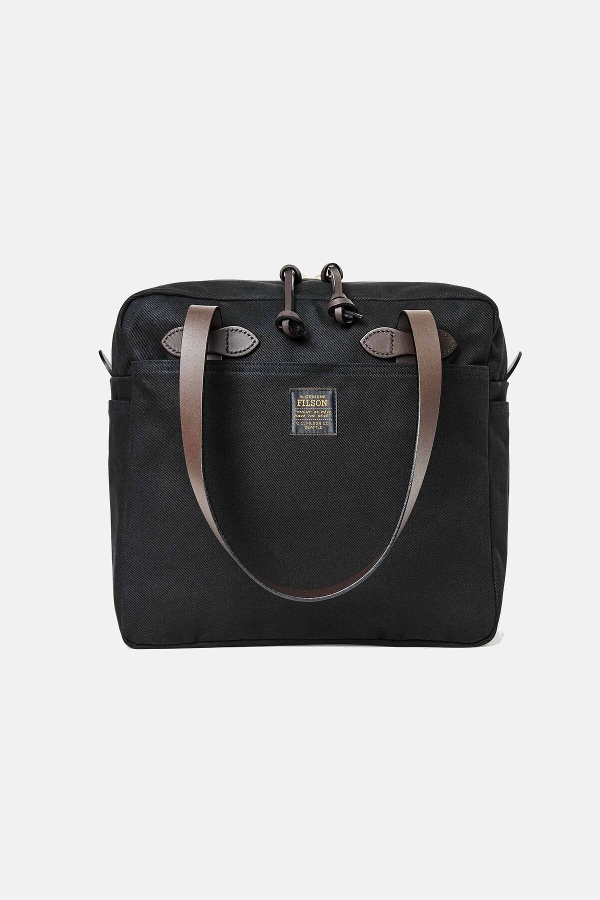 RUGGED TWILL TOTE BAG WITH ZIPPER Black by Filson Man | Men | WP Store