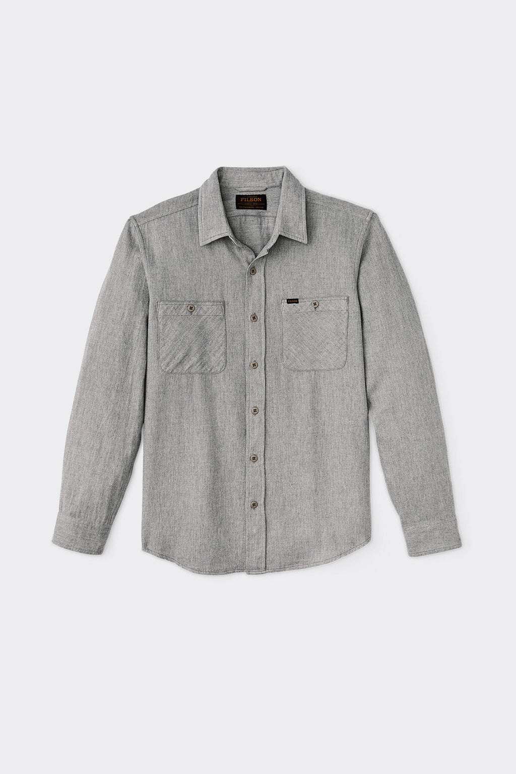 THE RANGELAND FLANNEL SHIRT Light heather gray by Filson Man | Men