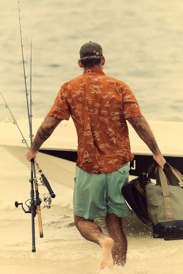 FILSON'S WASHED SHORT SLEEVE FEATHER CLOTH SHIRT