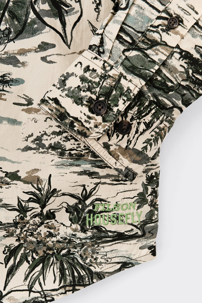 FILSON X HOUSEFLY WASHED FEATHER CLOTH SHIRT