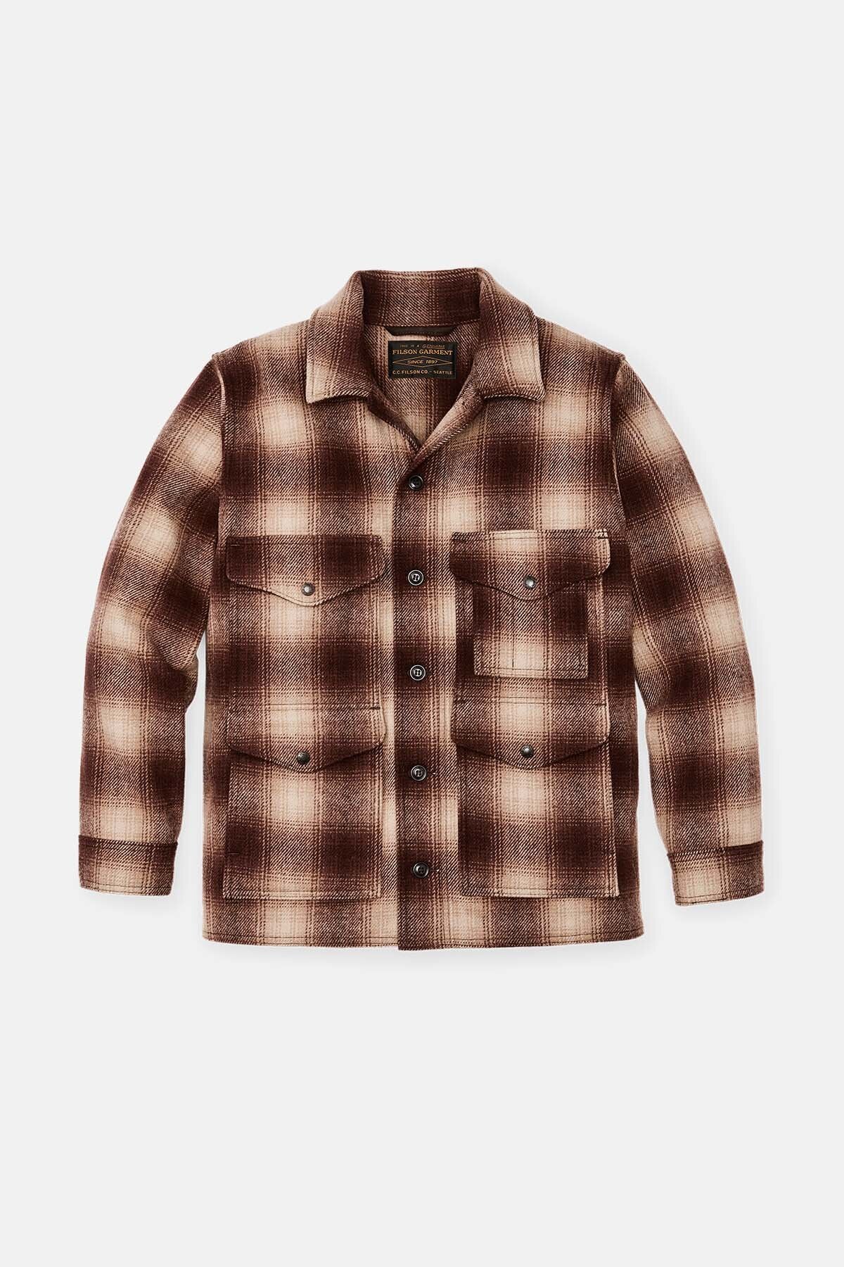 MACKINAW WOOL CRUISER JACKET Brown / tan ombre by Filson Man
