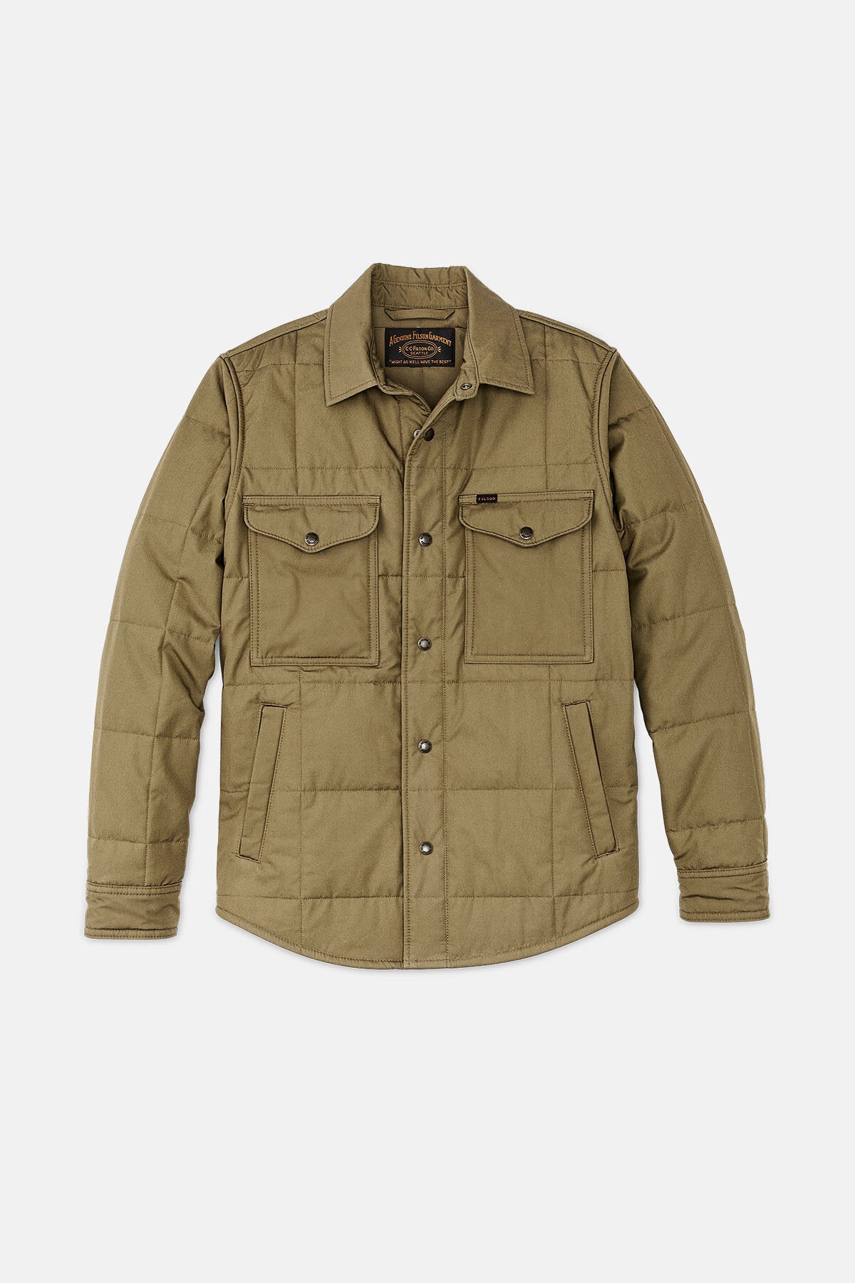COVER CLOTH QUILTED JAC-SHIRT Olive drab by Filson Man | Men