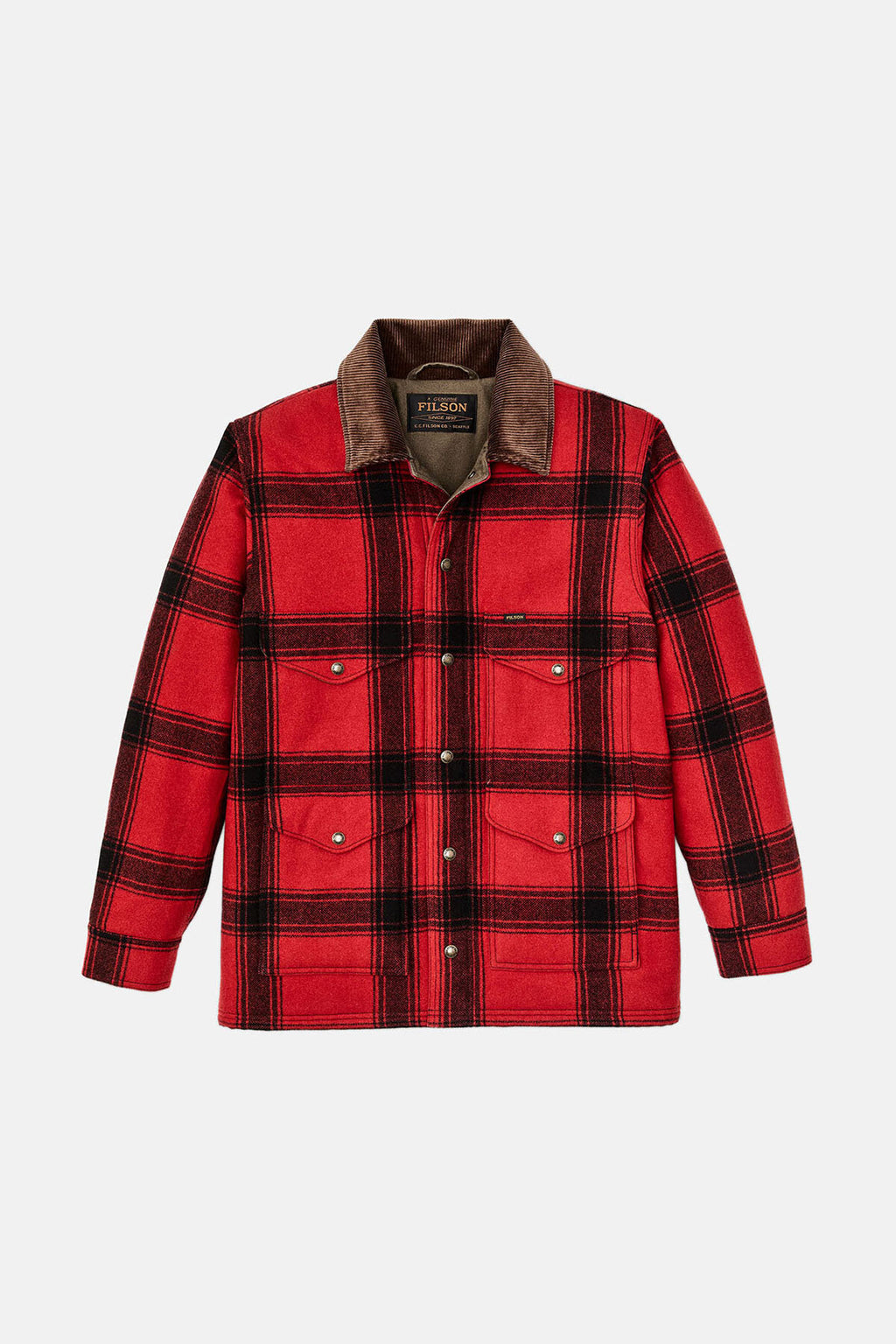 SPOKANE INSULATED CRUISER Red / black windowpa by Filson Man | Men